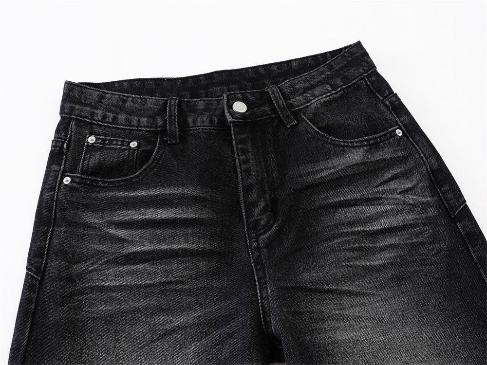 Japanese Brand × Jean Men's retro punk ripple distressed loose washed jeans Size US 32 / EU 48 - 3 Thumbnail