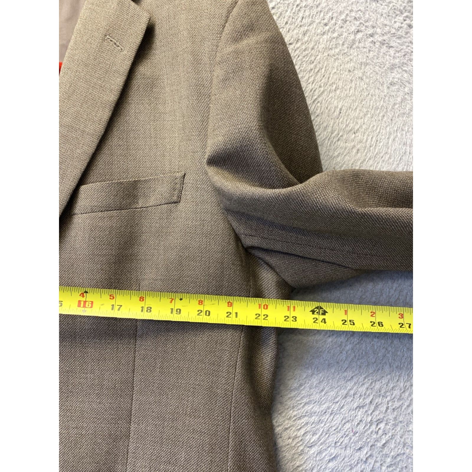 Brooks Brothers BROOKS BROTHERS VINTAGE WOOL BLAZER 2 BUTTON JACKET TAUPE SIZE 46 Mens Size 46R - 4 Thumbnail