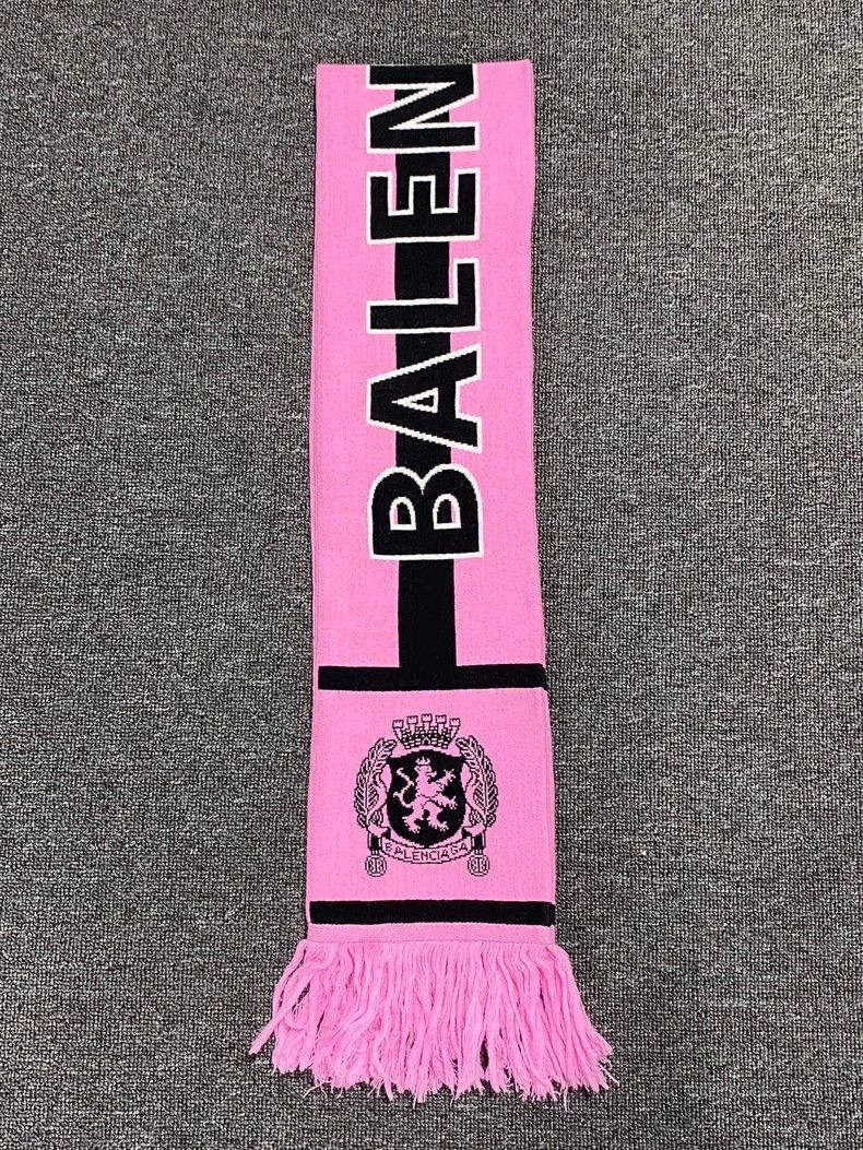 Balenciaga Balenciaga Pink Cashmere Blend Logo Scarf Size ONE SIZE - 3 Thumbnail
