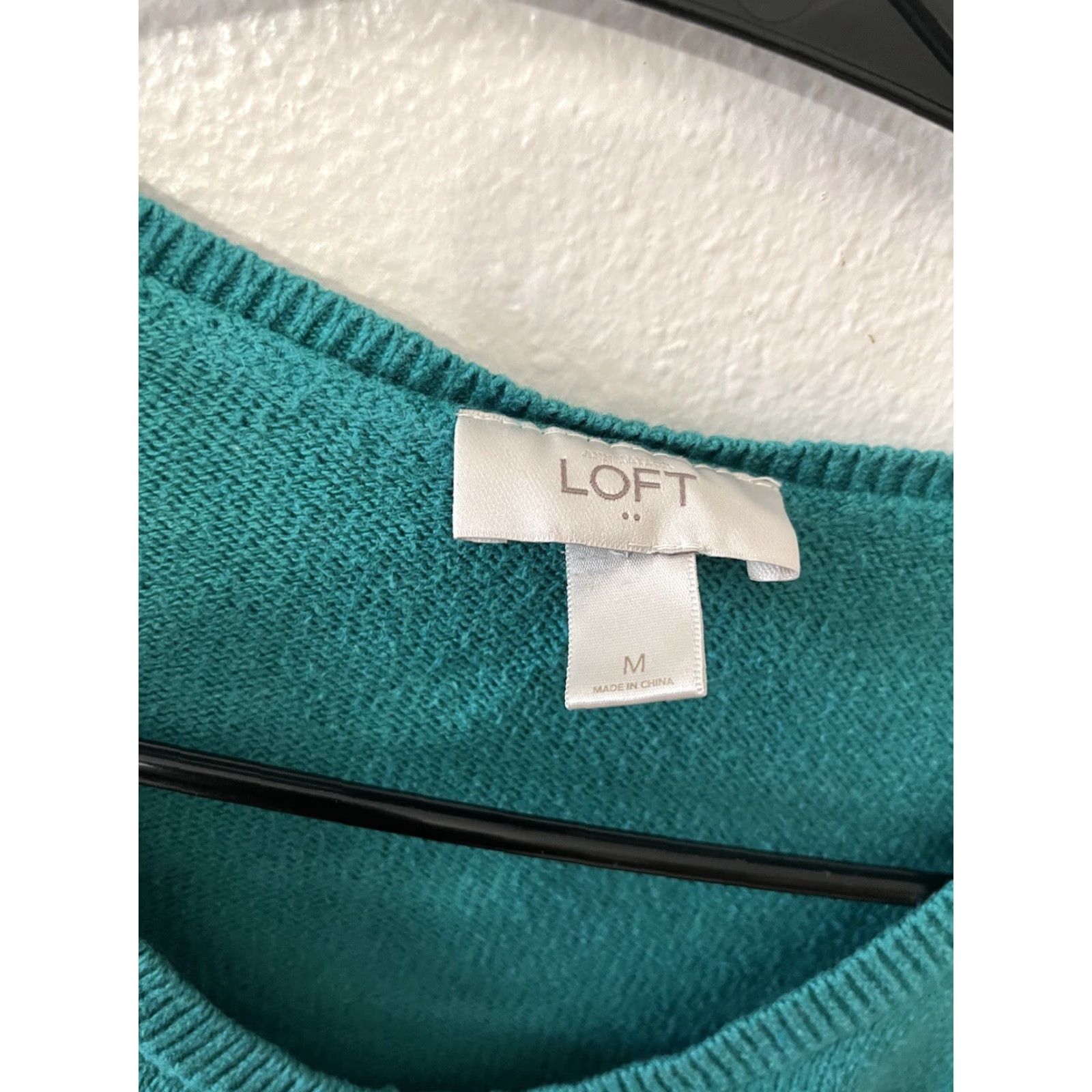Loft LOFT Ann Taylor Sweater Women M Green Henley Cable Knit Cotton Casual Womens Size M / US 6-8 / IT 42-44 - 3 Thumbnail