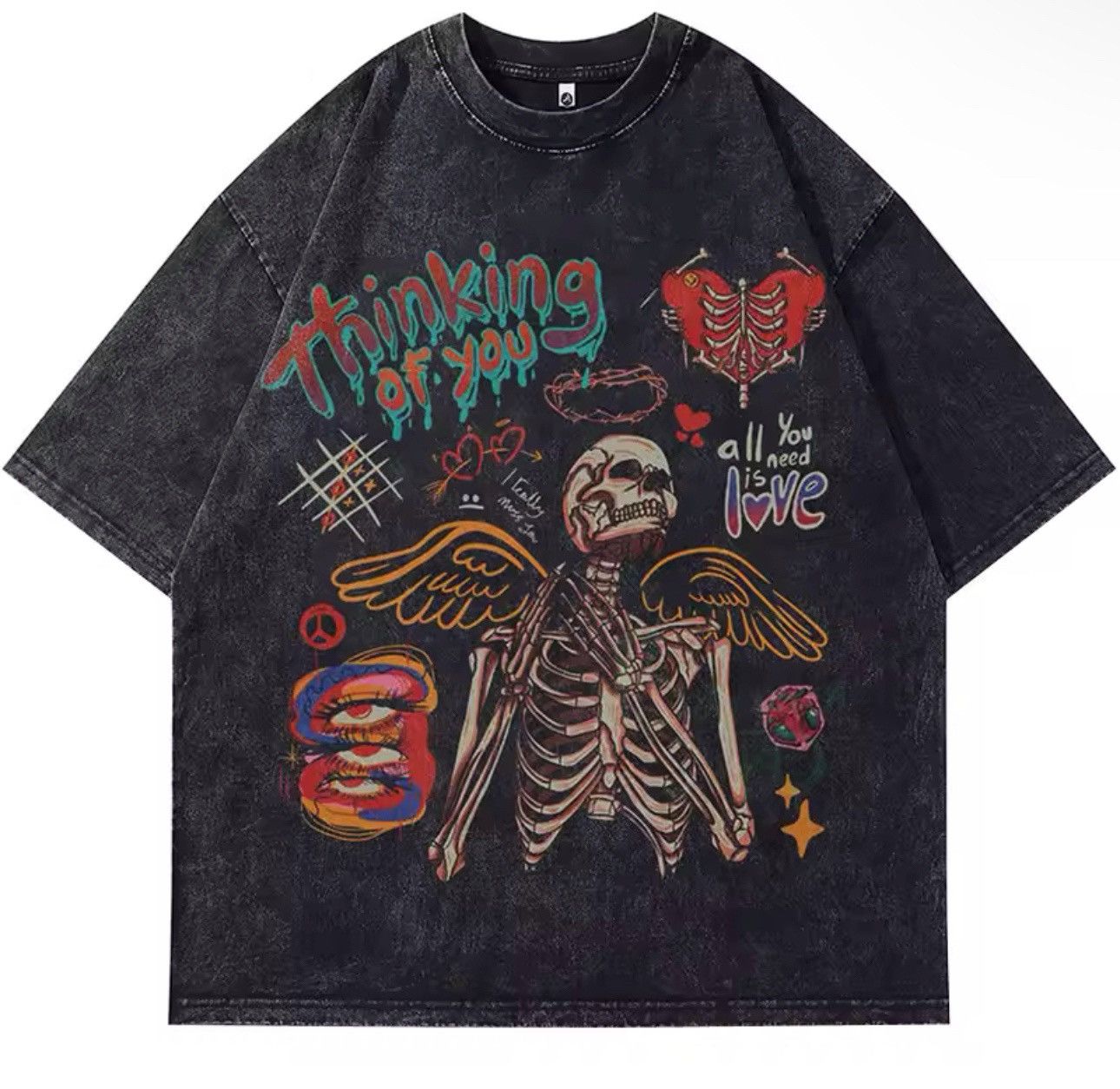 Vintage Vintage Streetwear Skull Punk Gothic Style Skeleton T Shirt Size US XL / EU 56 / 4 - 1 Thumbnail