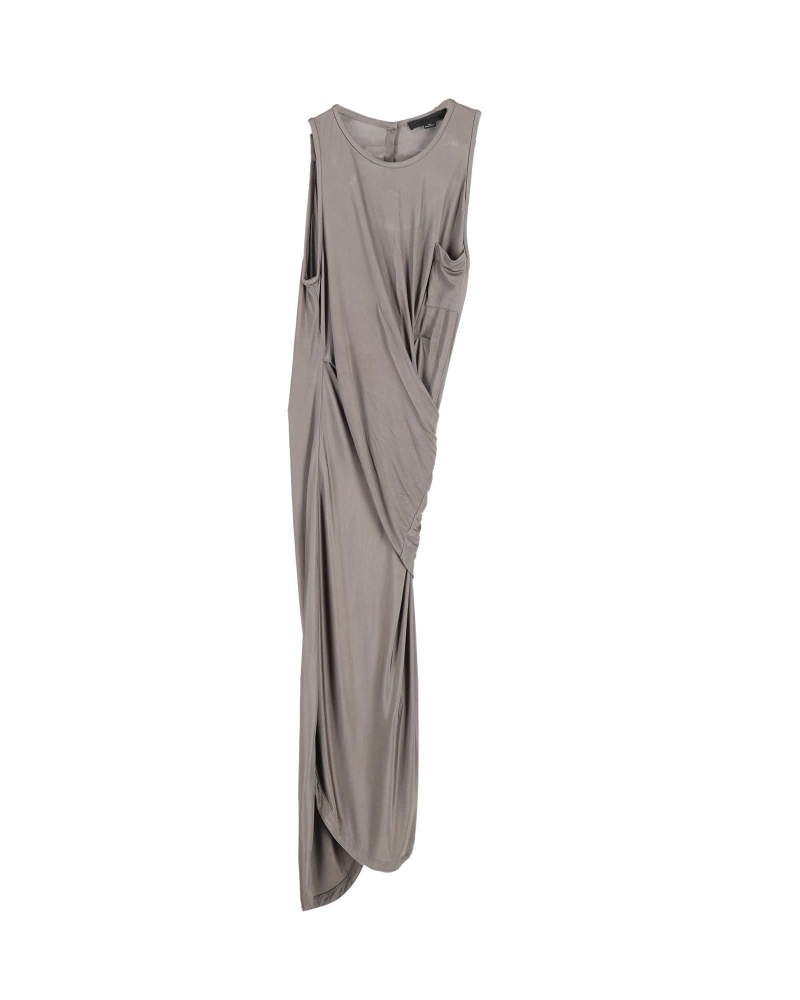 image of Asymmetric Midi Dress In Green Silk By Alexander Wang, Women's (Size Medium)