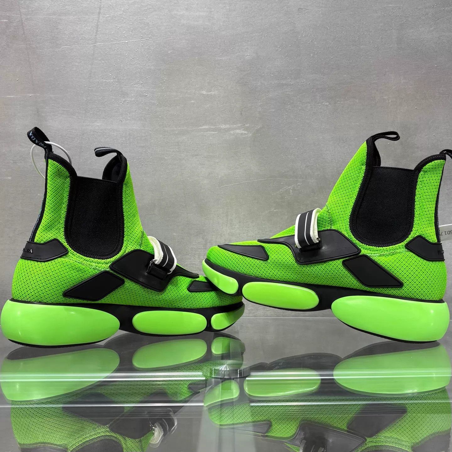 Prada Prada Neon Green Velcro HT Sneakers 37 New Boxless Size US 6.5 / IT 36.5 - 5 Thumbnail