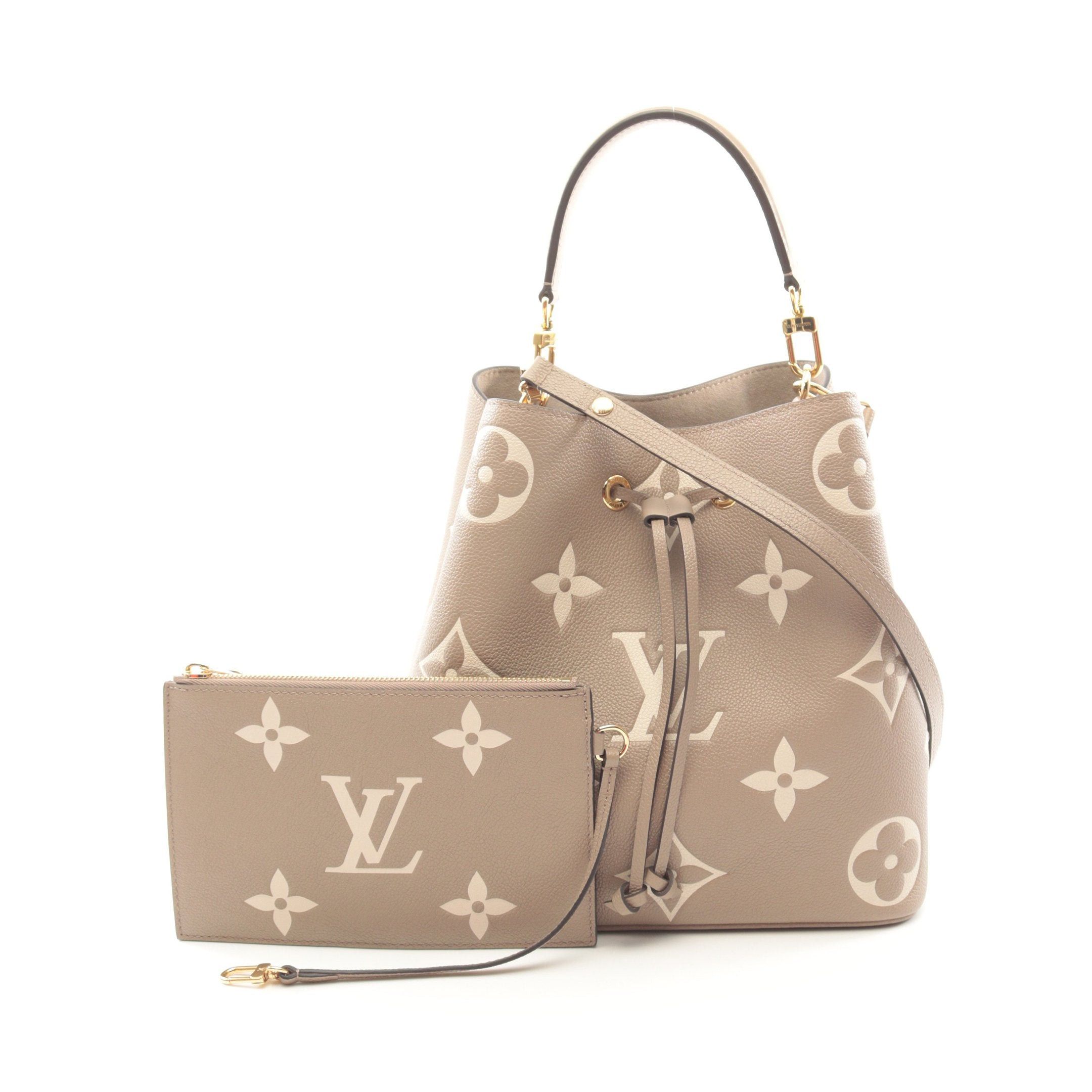 Louis Vuitton Louis Vuitton Neo Noe Mm Bicolor Monogram Empreinte Tourterelle Claim Shoulder Bag Leather Gray Beige Light Size ONE SIZE - 1 Thumbnail
