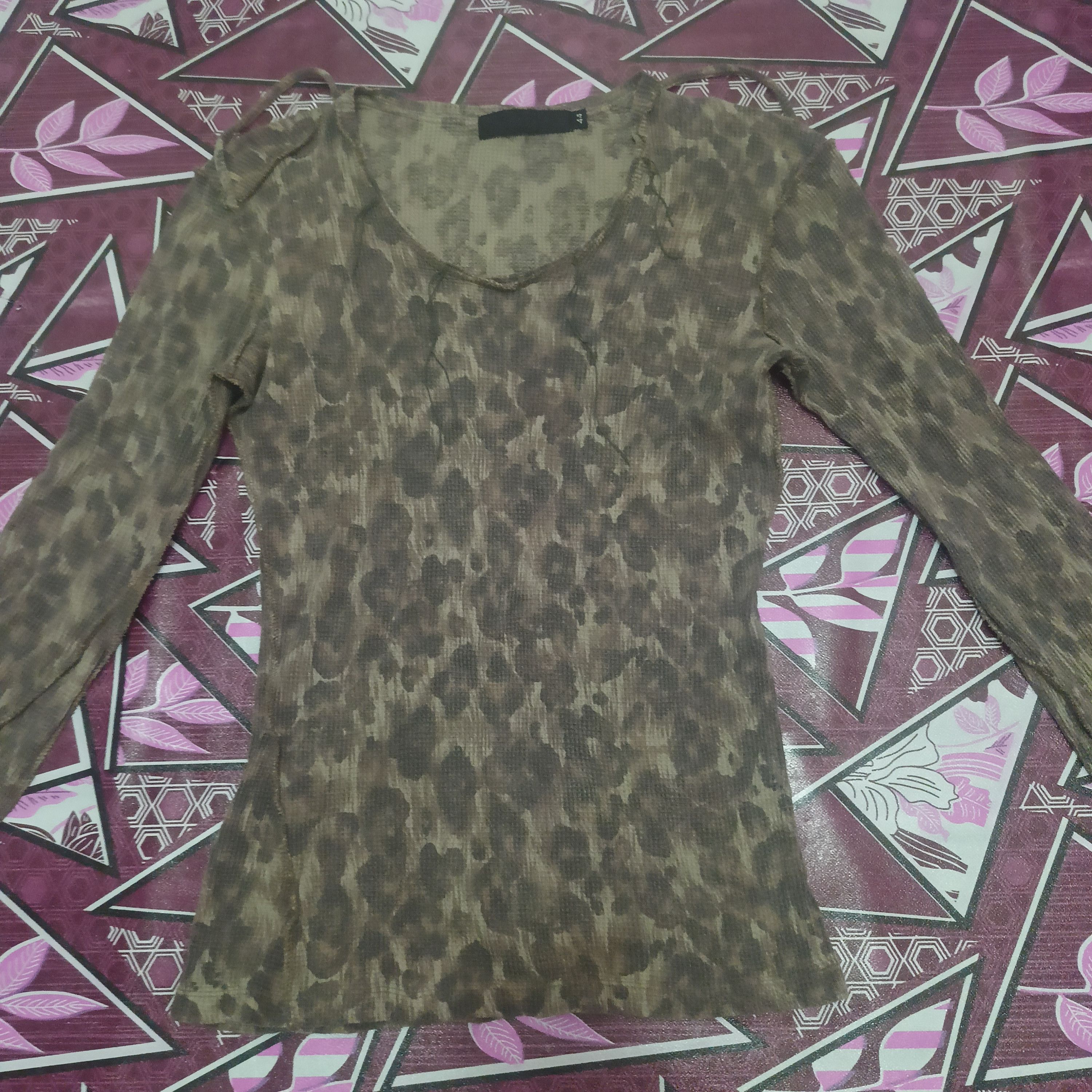 If Six Was Nine Japanese Fuga Leopard design Camouflage long sleeve stretch Size US S / EU 44-46 / 1 - 11 Thumbnail