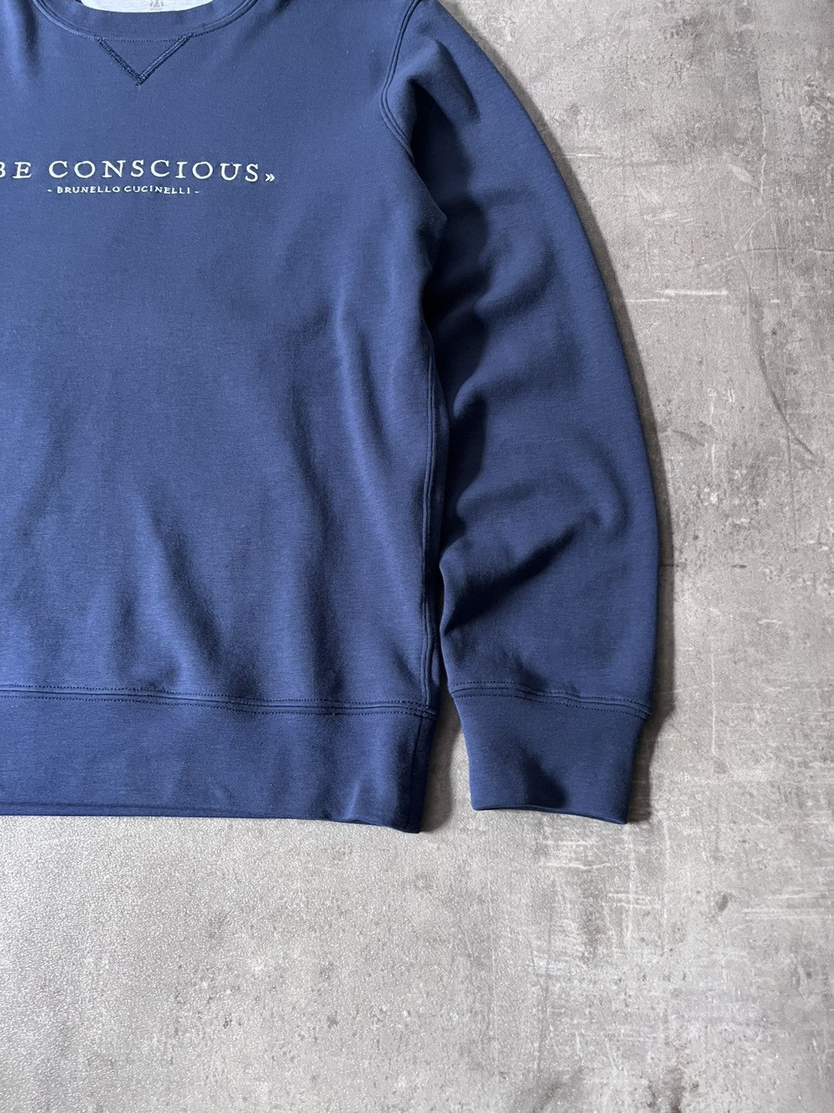 Brunello Cucinelli Brunello Cucinelli ''Be Conscious'' navy blue sweatshirt Size US S / EU 44-46 / 1 - 3 Thumbnail