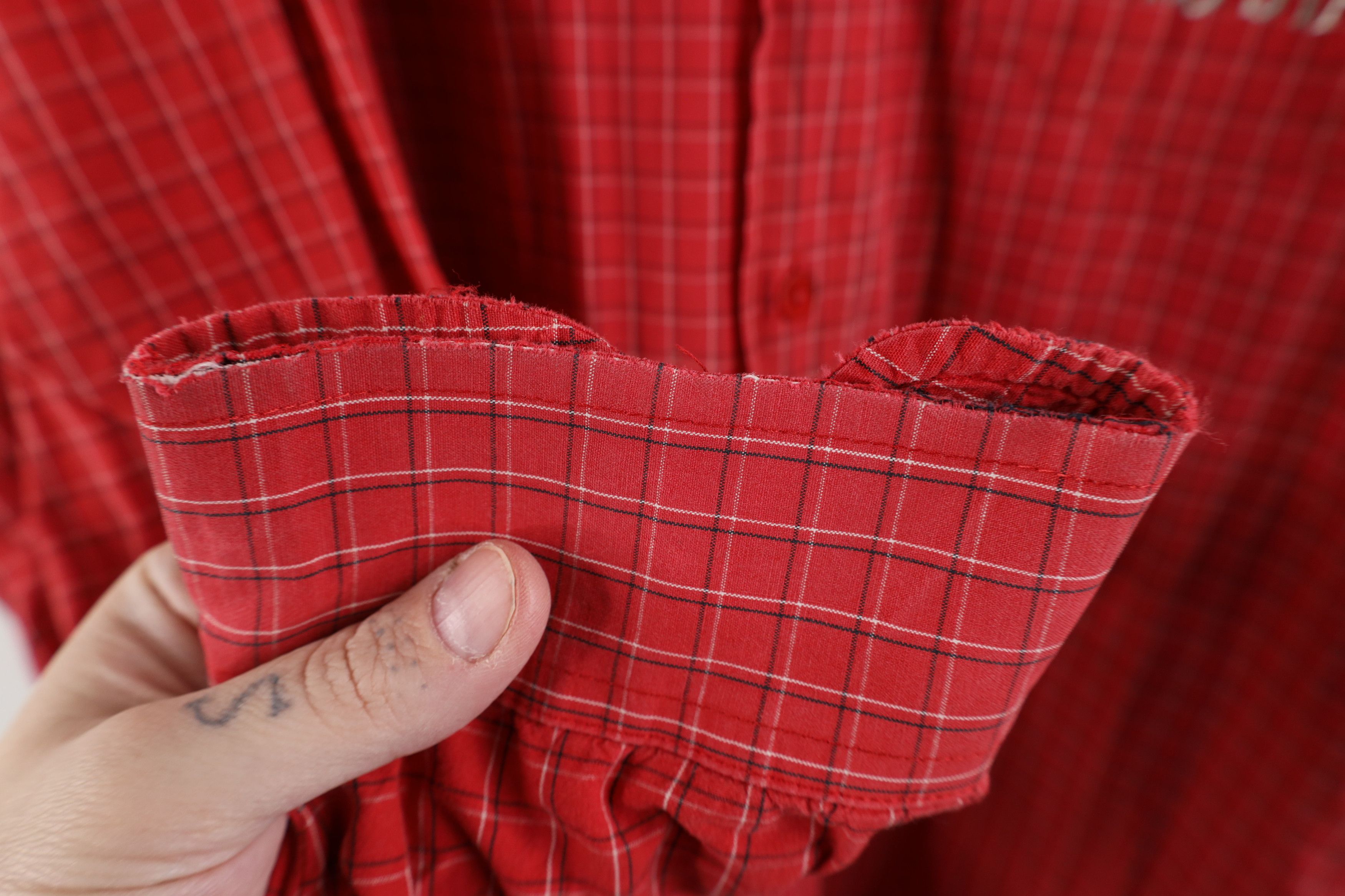 Vintage Vintage 90s Ohio State University Button Down Shirt Plaid Size US L / EU 52-54 / 3 - 8 Thumbnail