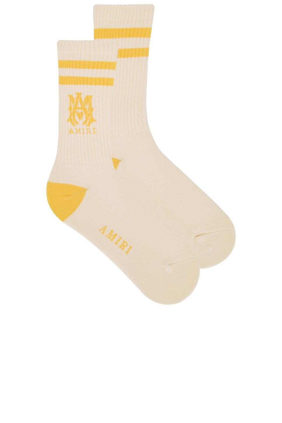 Amiri o1s1wg110526 Size: OS / Ma Core Logo Socks White/Champagne Size ONE SIZE - 1 Preview