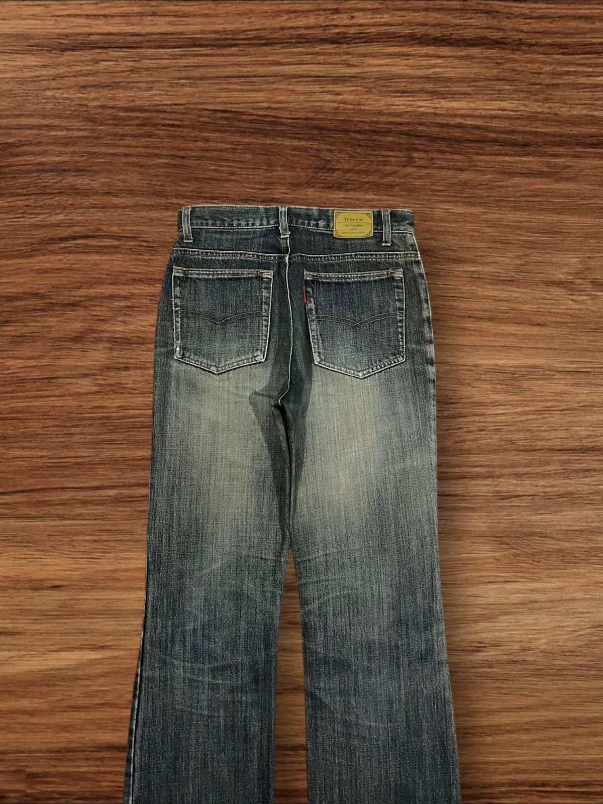 Japanese Brand Vintage Japanese Brand Faded Dark Blue Distressed Flare Jean Size US 28 / EU 44 - 5 Thumbnail