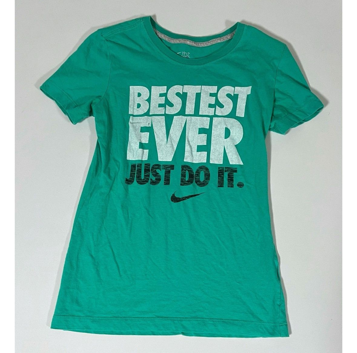 Nike Nike Teal ‘Bestest Ever Just Do It’ Shirt Top Tee Size S ✨ Size US S / EU 44-46 / 1 - 1 Thumbnail