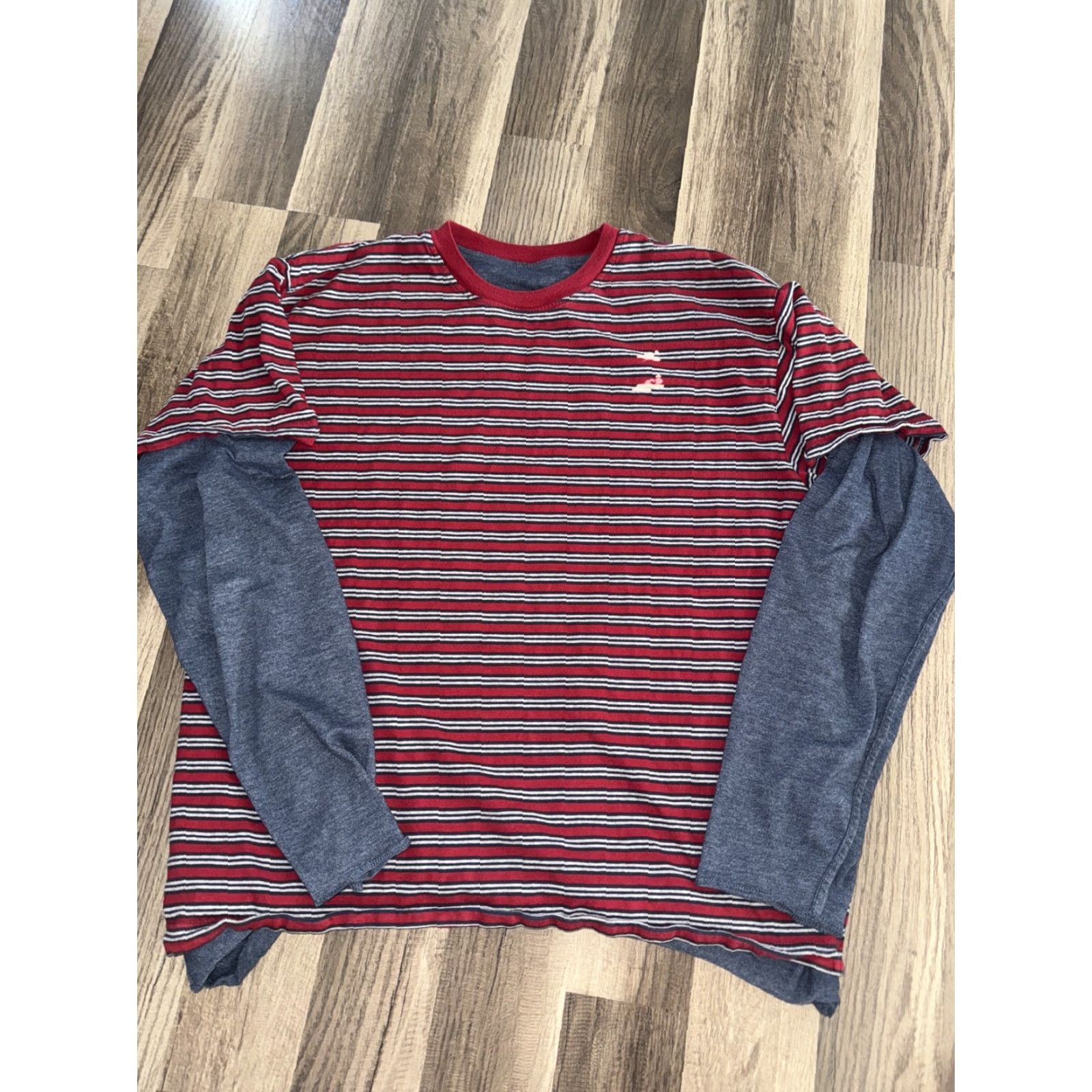 Sideout VINTAGE Sideout Reversible Striped Long Sleep Shirt XL Men Blue T-Shirt Mens Regular 22x26 Size US XL / EU 56 / 4 - 4 Thumbnail