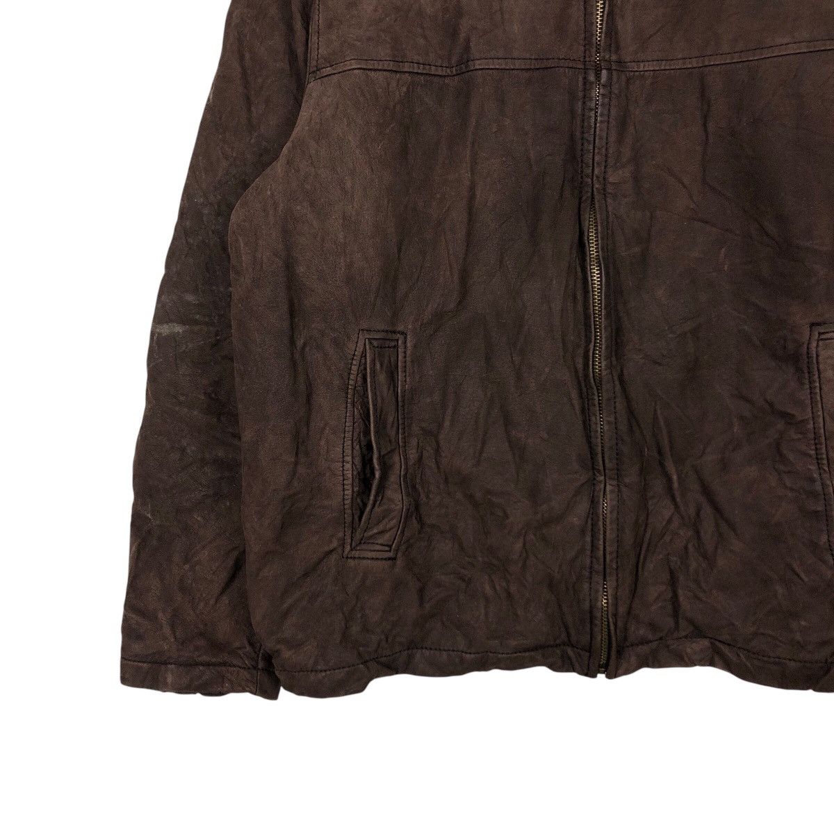 Genuine Leather 📌Vintage Genuine Leather Jacket Tommy Hilfiger Blanket Size US XL / EU 56 / 4 - 4 Thumbnail