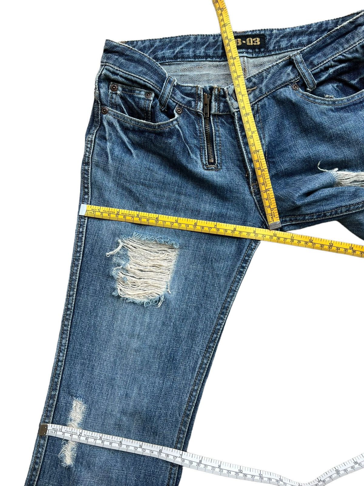 Japanese Brand LB-03 Japan Ripped Distressed Flare Denim Jeans 29x Size 29" - 11 Thumbnail