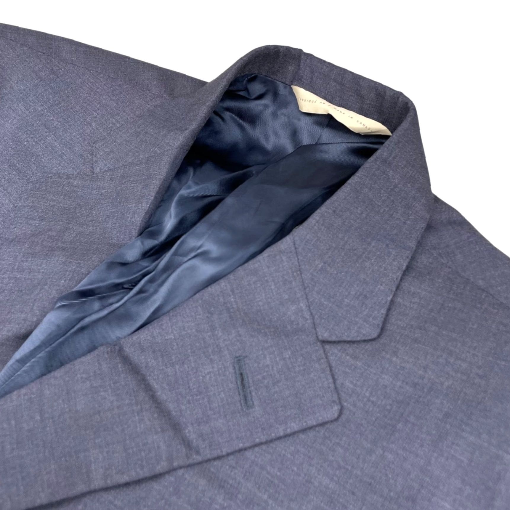 Vintage Samuelsohn Blazer Jacket 2-Button Navy Blue 100% Wool 42S Short Men Mens Vintage? No. (Oops) Size 42R - 2 Thumbnail