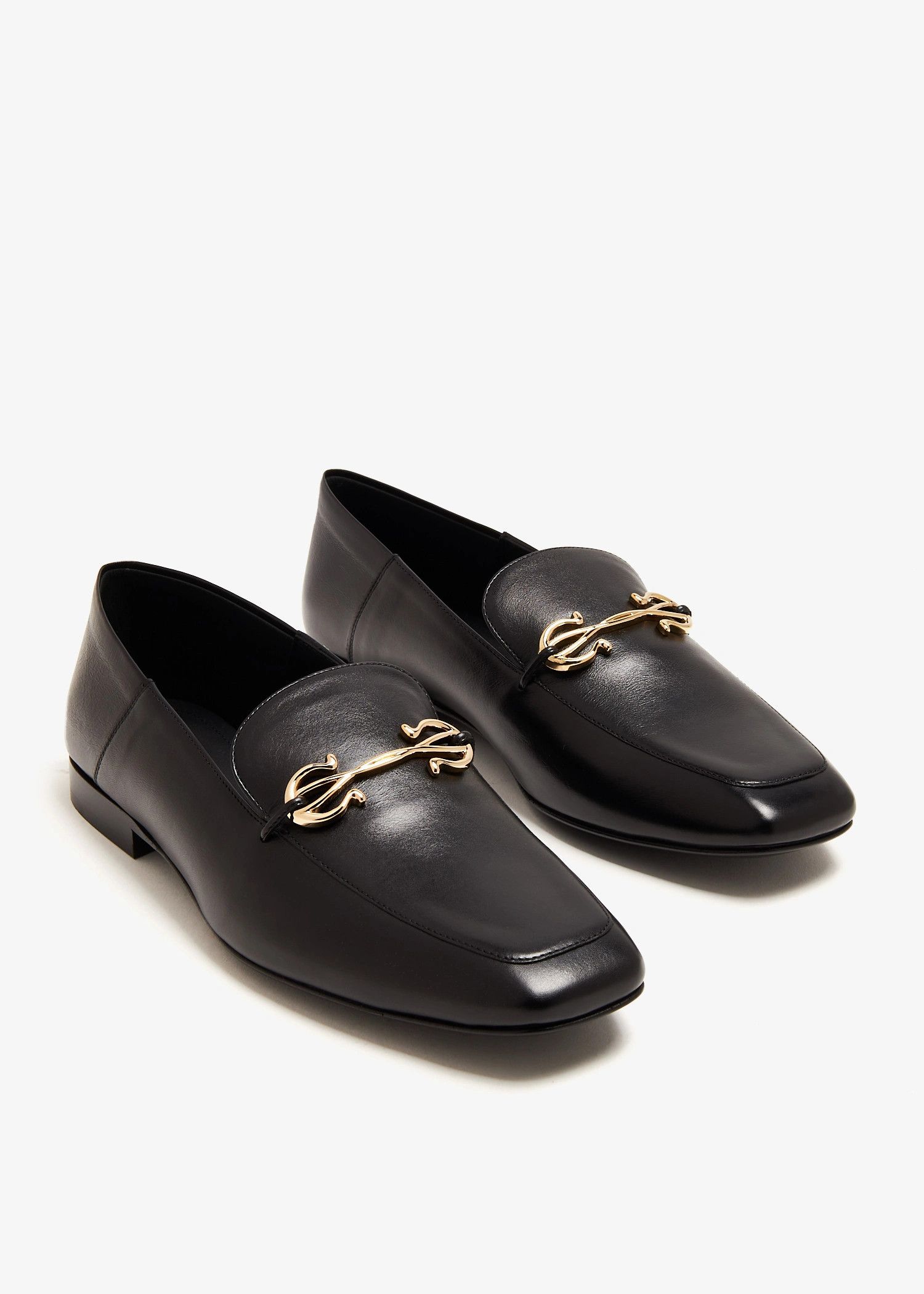 Salvatore Ferragamo o1s1rm0126 Gancini Ornament Loafers in Black Size US 6 / IT 36 - 5 Thumbnail