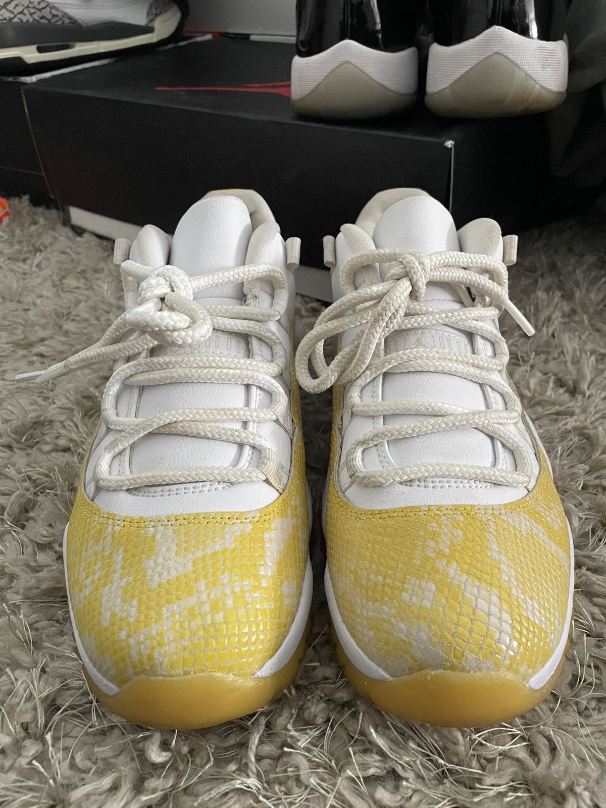 Jordan Brand Jorfan 11 Low Yellow Snake Skin Size US 8.5 / IT 38.5 - 4 Thumbnail