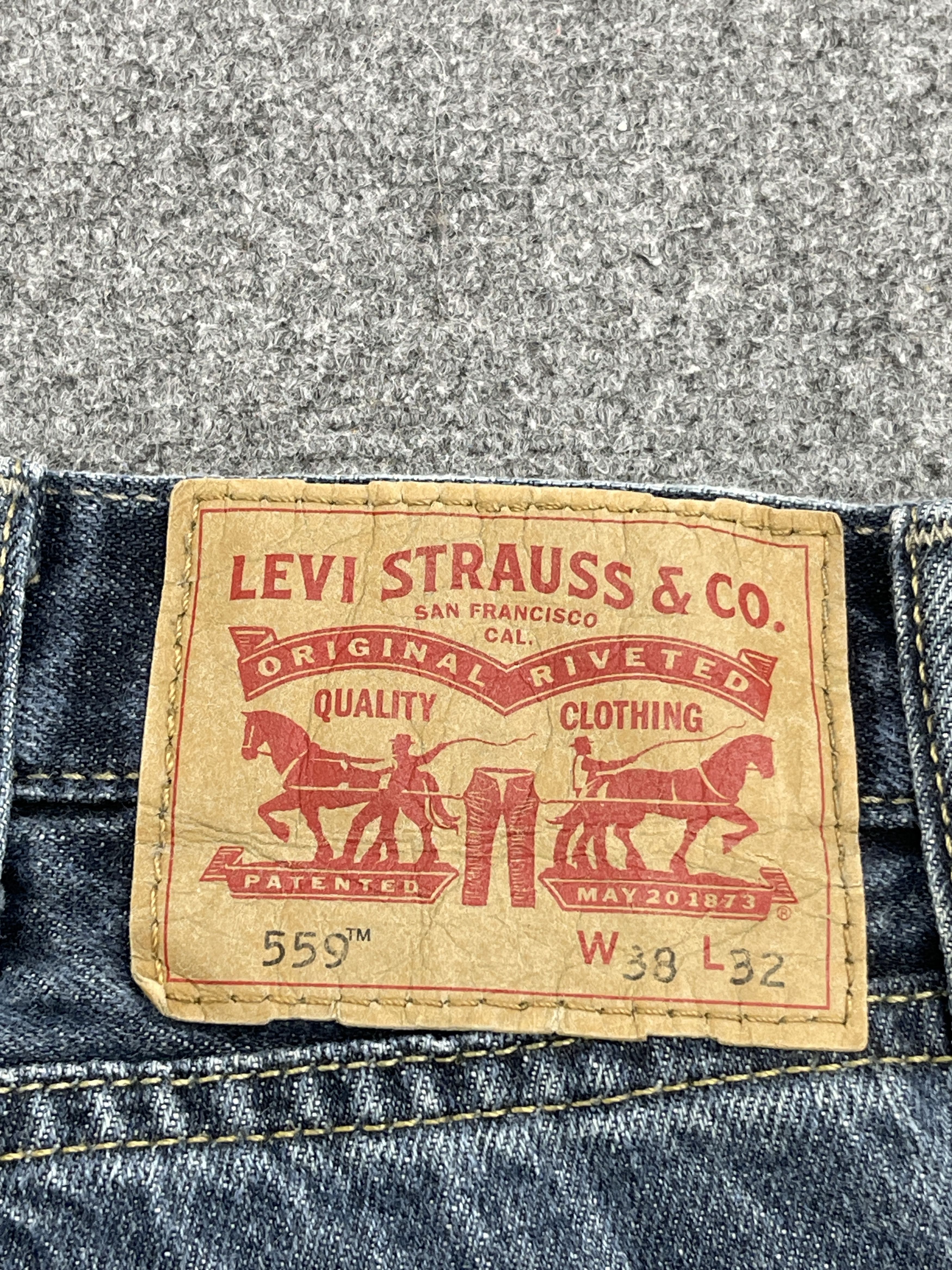 Levi's Dark Blue Vintage Levis 559 Jeans DP2552 Size US 38 / EU 54 - 5 Thumbnail