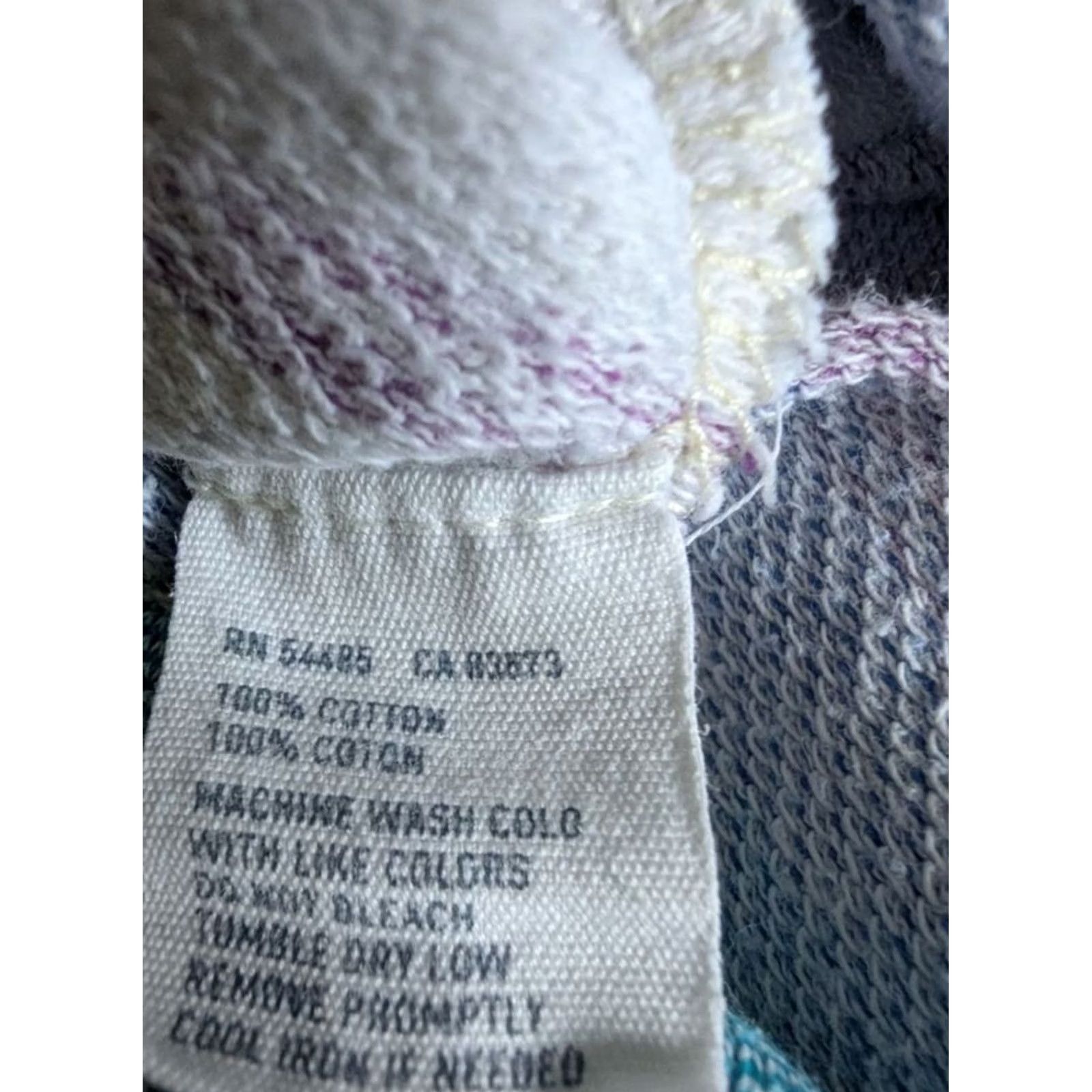 Vintage VINTAGE American Eagle Striped Sweatshirt Hoodie XL Womens Teal White Purple Pullover Y2K Size XL / US 12-14 / IT 48-50 - 6 Thumbnail