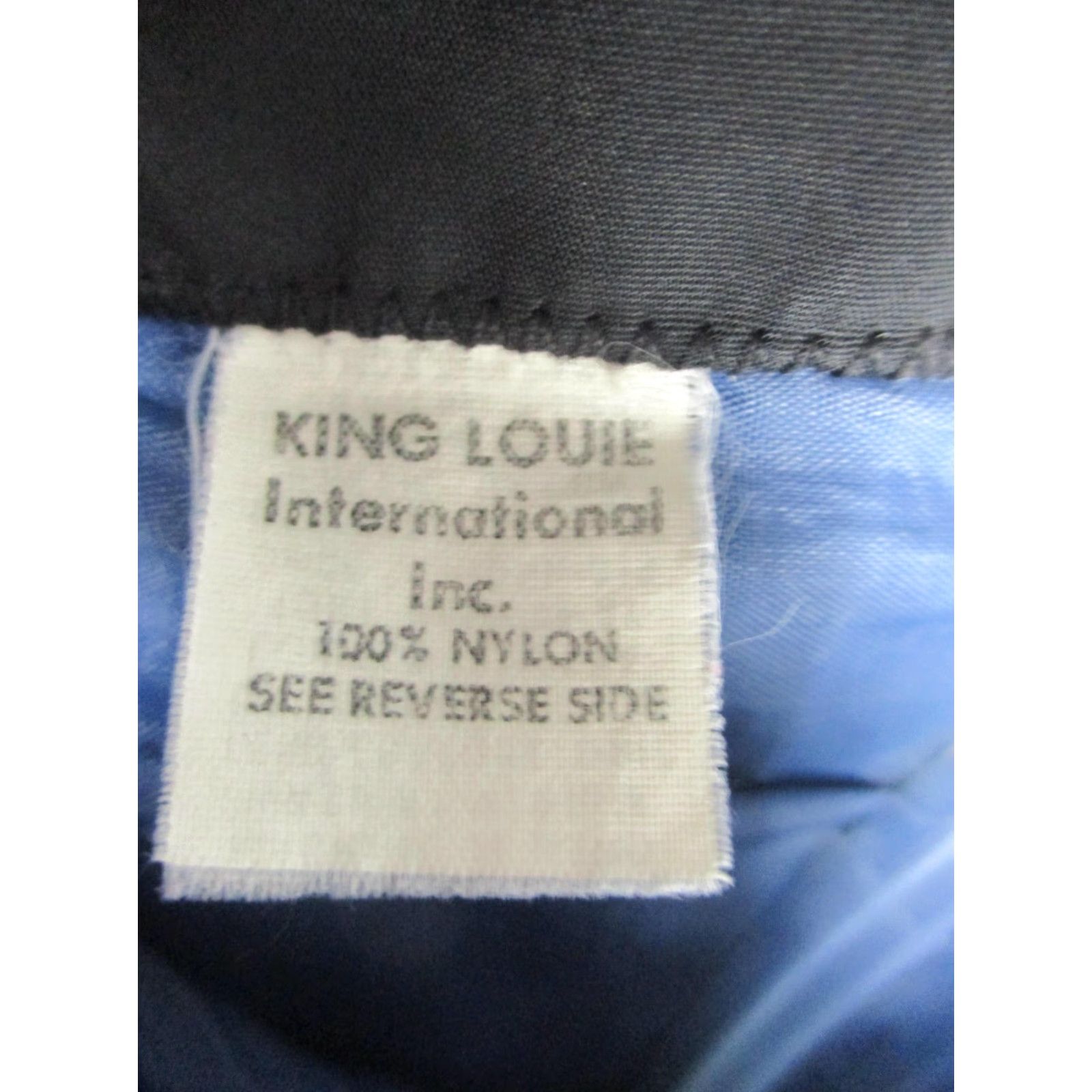 Vintage VINTAGE King Louie Jacket Mens 1X Big & Tall Nylon Bomber Blue Zip Pockets Insulated Pro Fit Included USA Size US XL / EU 56 / 4 - 4 Thumbnail