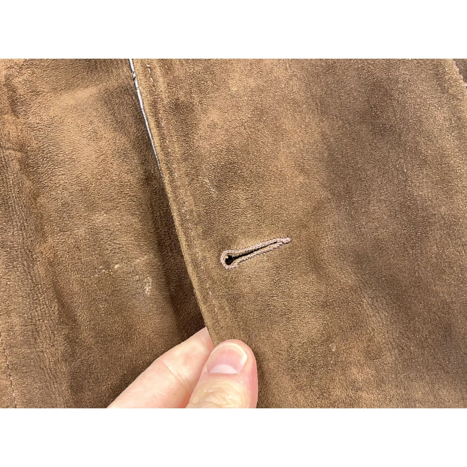 Vintage VINTAGE Passaic Leather Coat Co. Moss Green Suede Jacket with Alpaca Lining Sz 48 Brown 1970s Grunge Mens Size US M / EU 48-50 / 2 - 6 Thumbnail