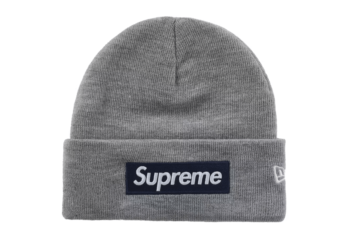 Supreme Supreme New Era Box Logo Beanie Heather Grey size adjustable Size ONE SIZE - 1 Thumbnail