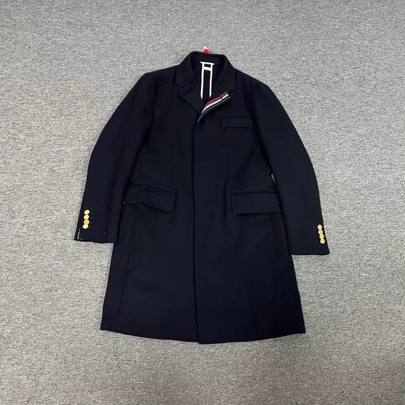 Thom Browne Thom Browne Striped Pattern Coat-dmc Size US S / EU 44-46 / 1 - 1 Thumbnail