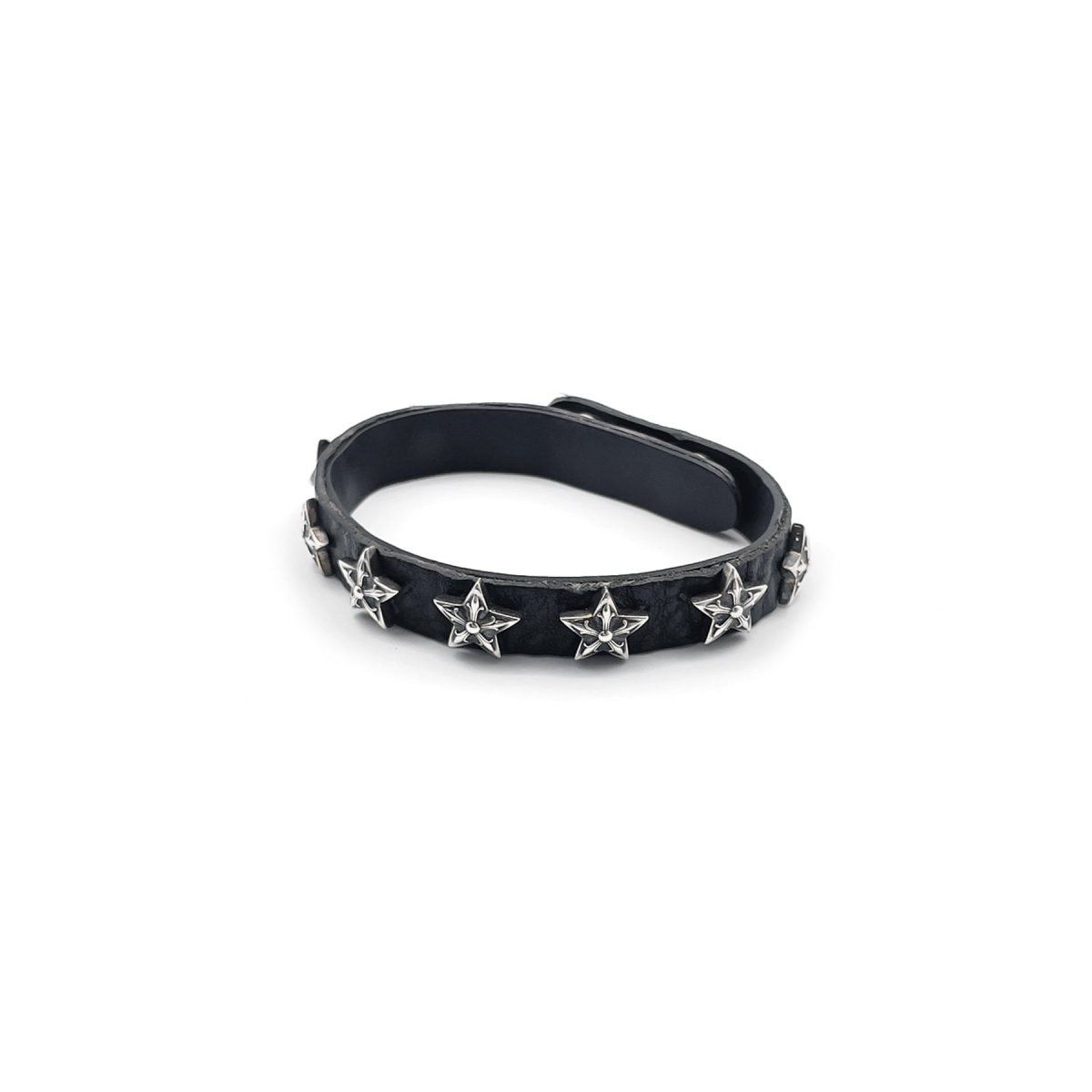 Chrome Hearts Chrome Hearts Silver Star Studded Leather Bracelet Size ONE SIZE - 3 Thumbnail