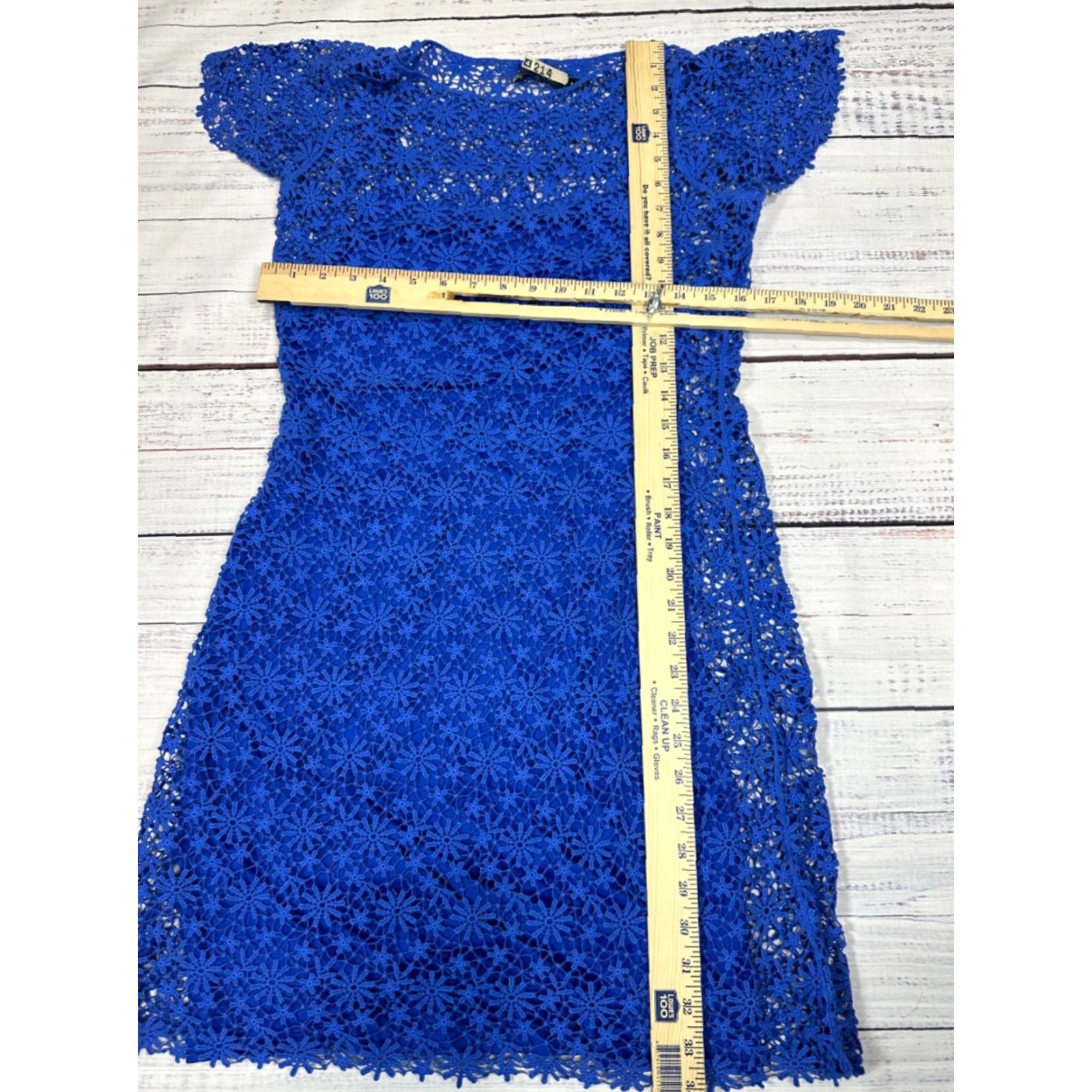 Ralph Lauren Lauren Ralph Lauren Dress Womens Crochet Overlay Blue Short Sz S Size 28" / US 6 / IT 42 - 2 Thumbnail