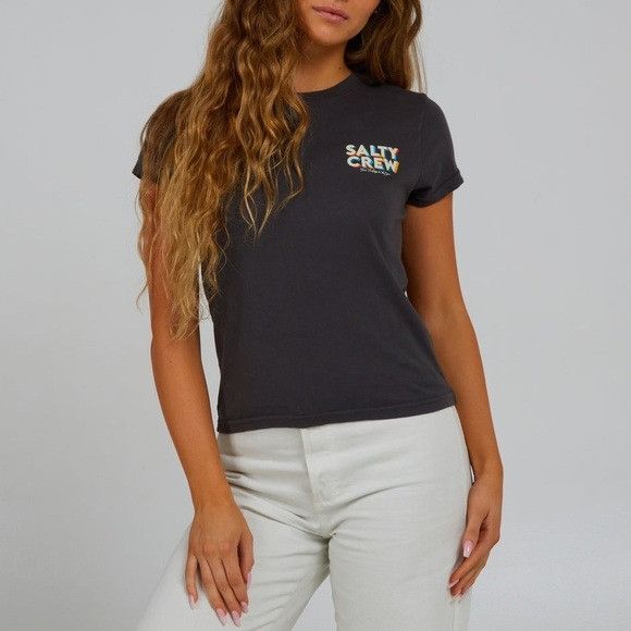 Other NWT SALTY CREW SUMMERTIME BOYFRIEND CHARCOAL T-SHIRT SZ S Size S / US 4 / IT 40 - 2 Thumbnail