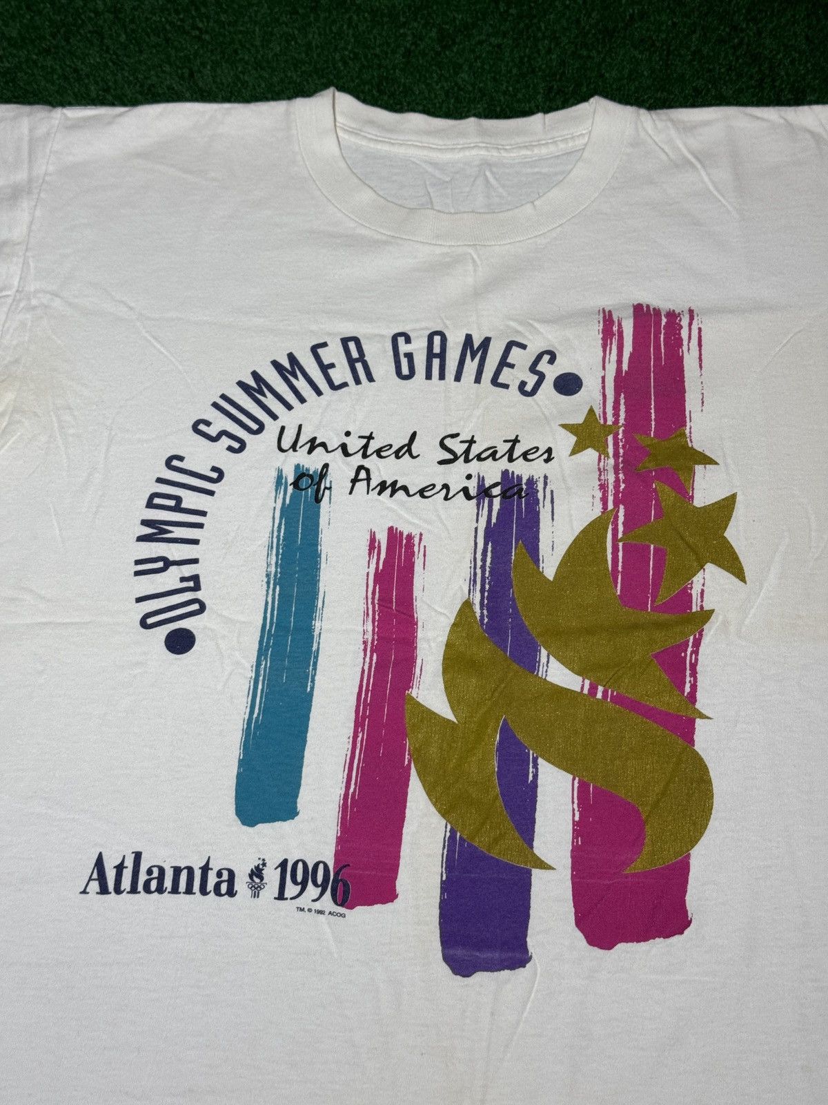 Vintage Atlanta Olympics 1996 Vintage 90s Graphic Large T Shirt Size US L / EU 52-54 / 3 - 2 Thumbnail