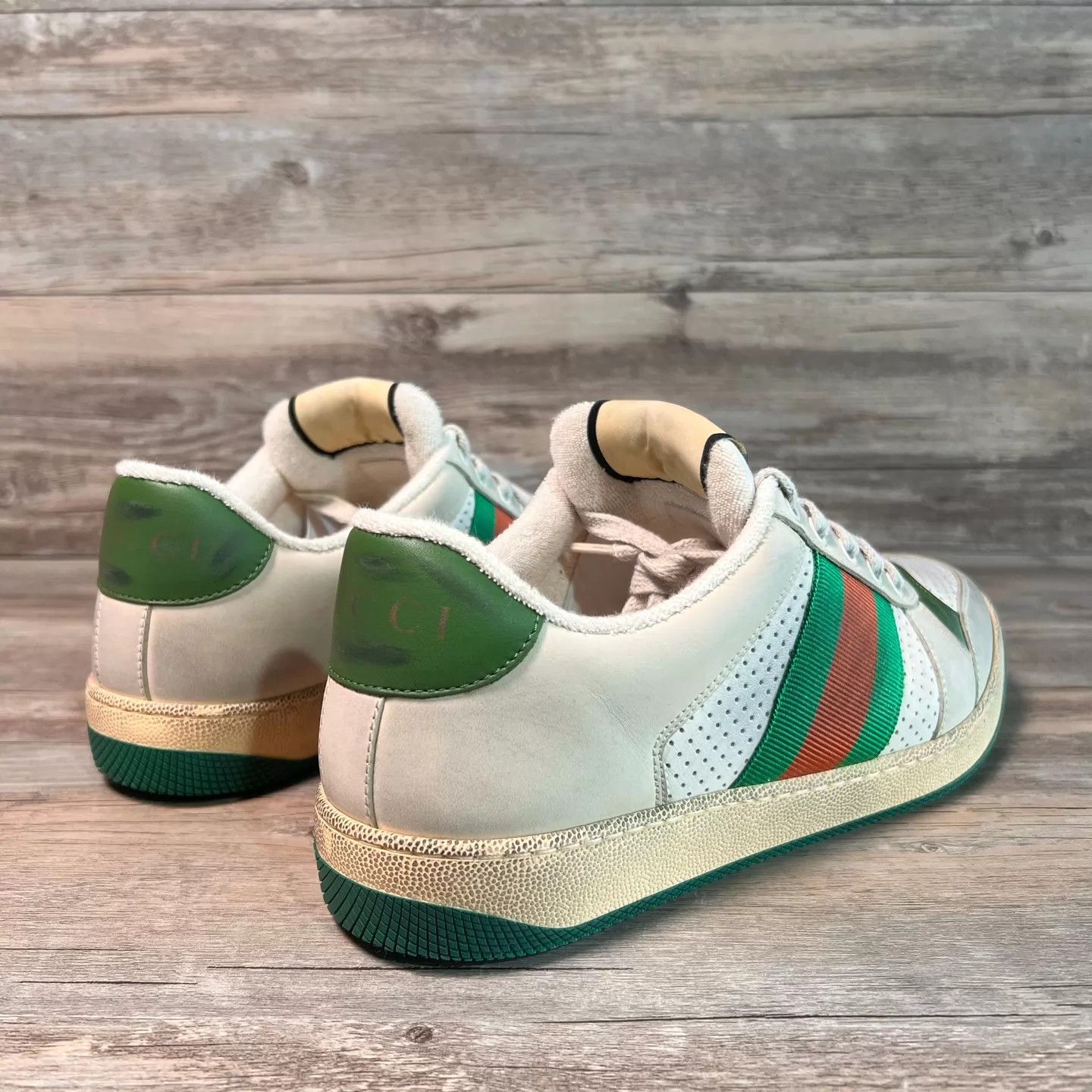 Gucci Gucci Distressed Sneakers Uk7.5 (41.5) 99 New Size US 8.5 / EU 41-42 - 3 Thumbnail