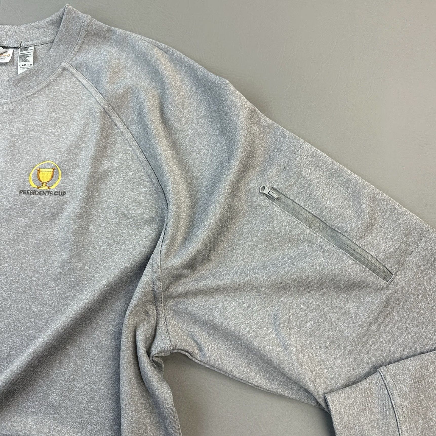 Vintage Clique Sweatshirt Mens 4XL Gray Presidents Cup Pocket Golf Pullover OEKO-TEX Size US XXL / EU 58 / 5 - 5 Thumbnail