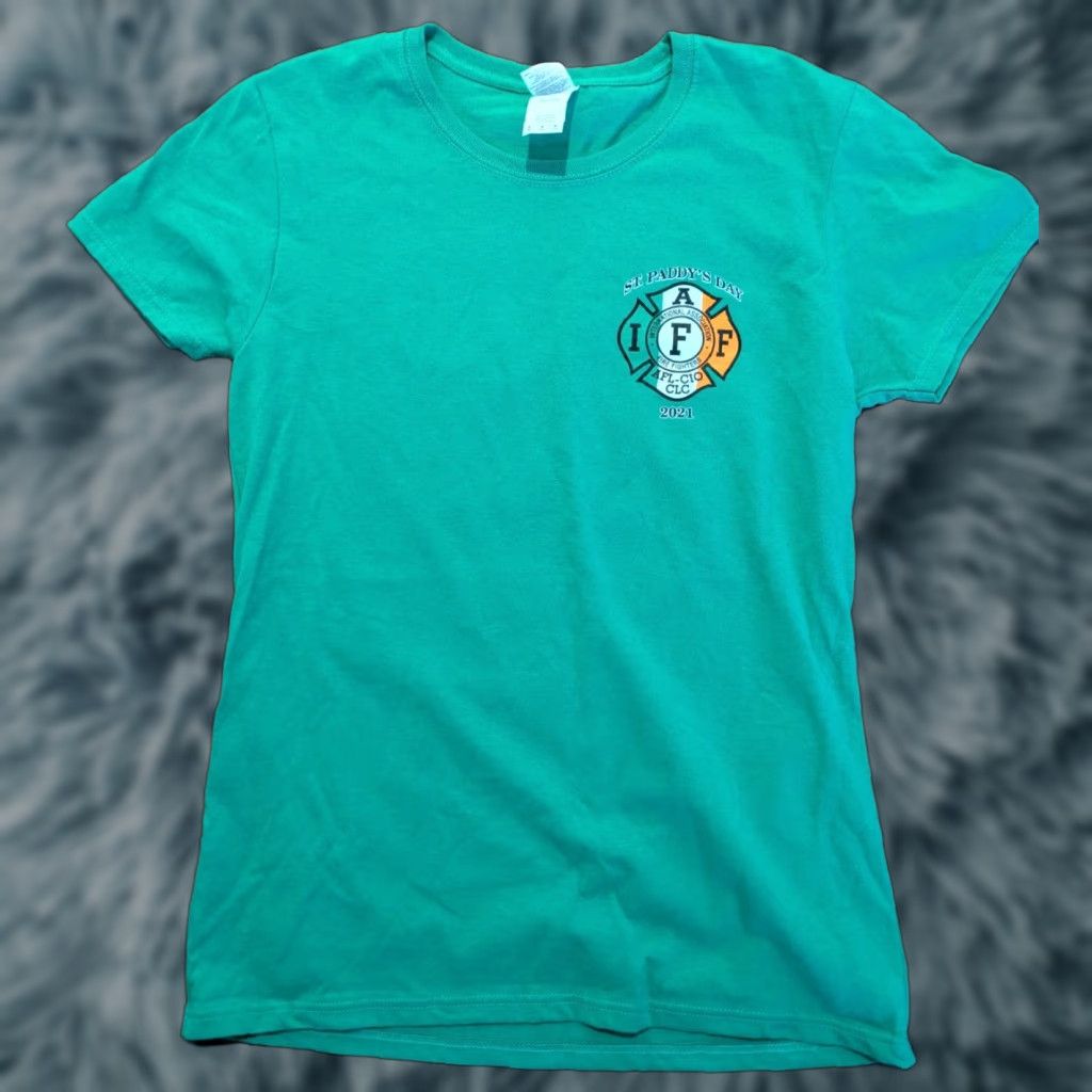 Gildan VINTAGE Womens IAFF Firefighters Union St Patricks Day Montgomery Co MD Shirt Medium Size M / US 6-8 / IT 42-44 - 1 Thumbnail