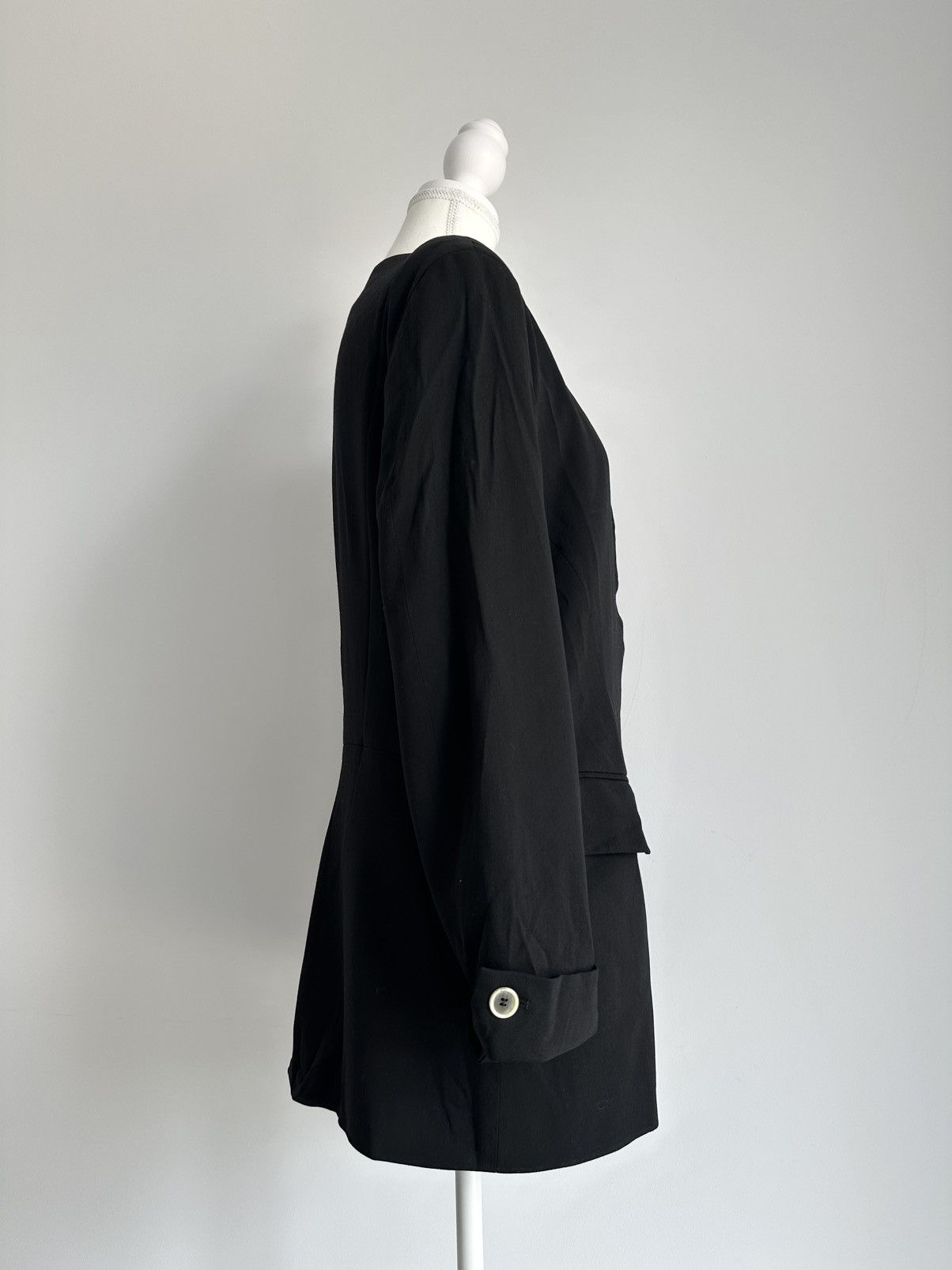 Jil Sander Vintage Jil Sander Black Wool Avant Garde Blazer Jacket Sz L Size M / US 6-8 / IT 42-44 - 3 Thumbnail