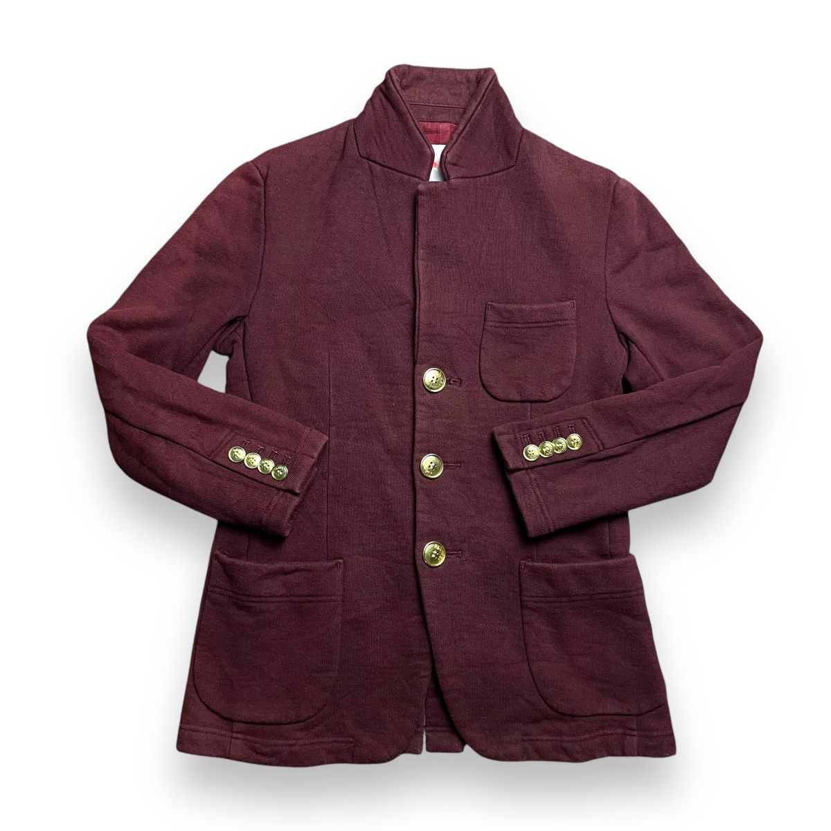 Issey Miyake VINTAGE NE-NET BY ISSEY MIYAKE GOLD BUTTON UP BLAZER JACKET Size S / US 4 / IT 40 - 1 Thumbnail