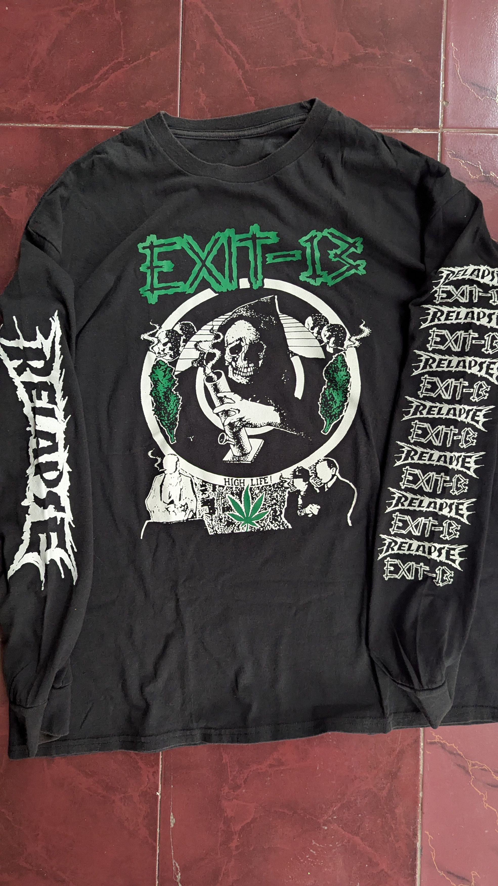 Band Tees vintage Exit 13 high life long sleeve 90s 00s relapse record Size US XL / EU 56 / 4 - 1 Thumbnail