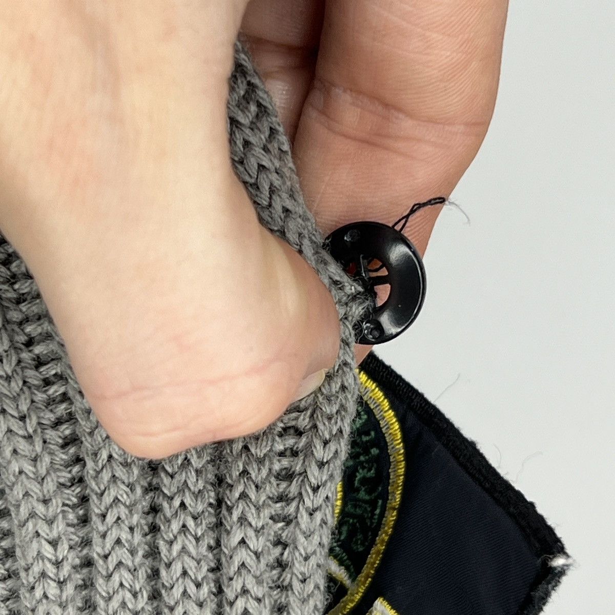 Stone Island × Vintage Vintage Stone Island Sweater Jumper Knitwear Wool Grey Rib Size US L / EU 52-54 / 3 - 9 Thumbnail