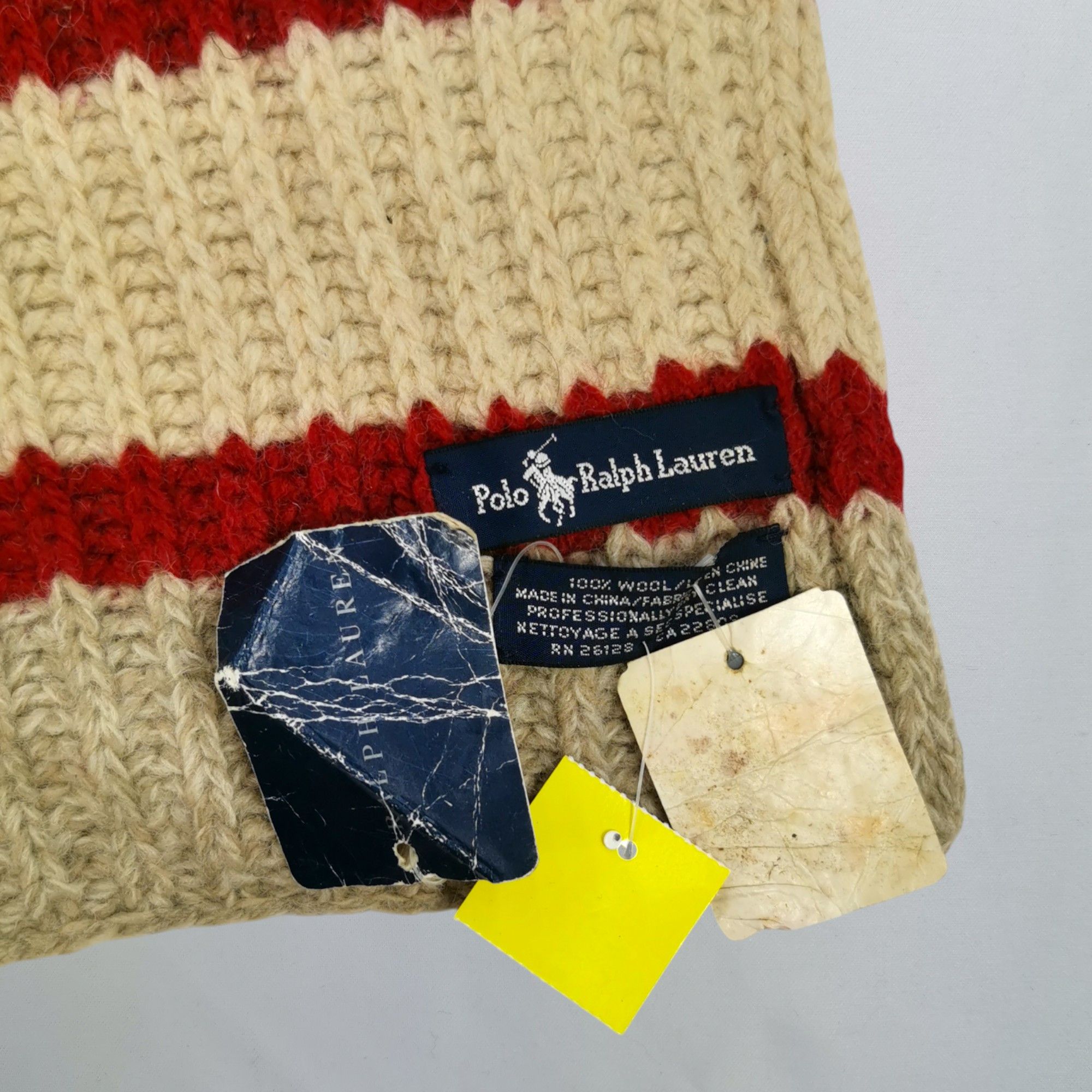 Polo Ralph Lauren NWT Vintage Polo Ralph Lauren Scarf Knitted Wool Scarves Size ONE SIZE - 4 Thumbnail