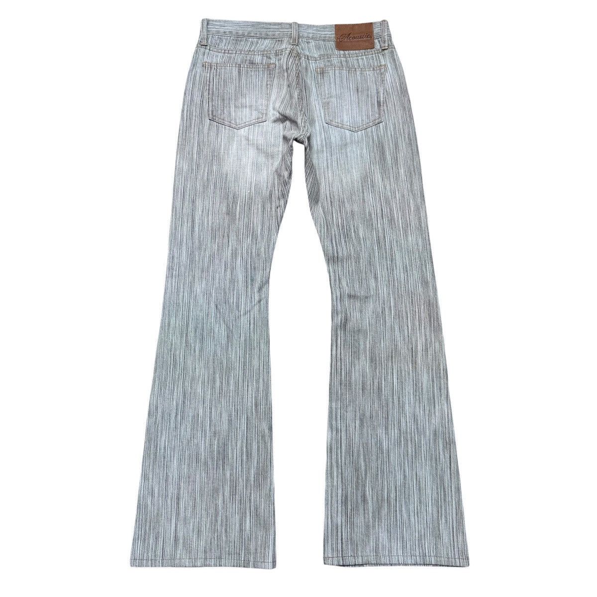 Japanese Brand Acoustic Japan Striped Denim Flare Jeans Size US 30 / EU 46 - 1 Thumbnail