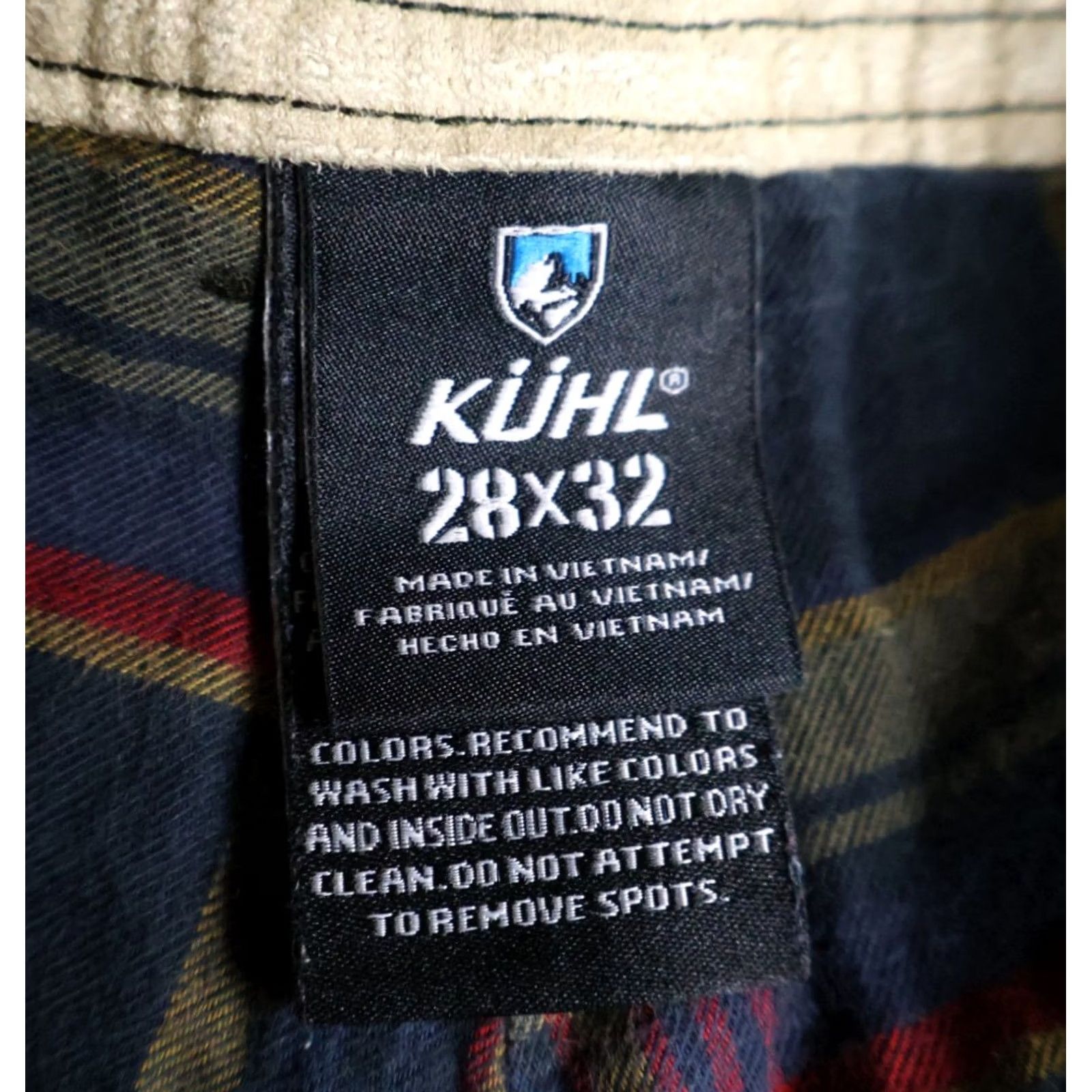 Vintage Kuhl Hot Rydr Flannel Lined Pants Men 28 x 31 Olive Green Vintage Patina Dye Chino Straight Zip Fly Stretch Casual Outdoors Size US 29 - 3 Thumbnail