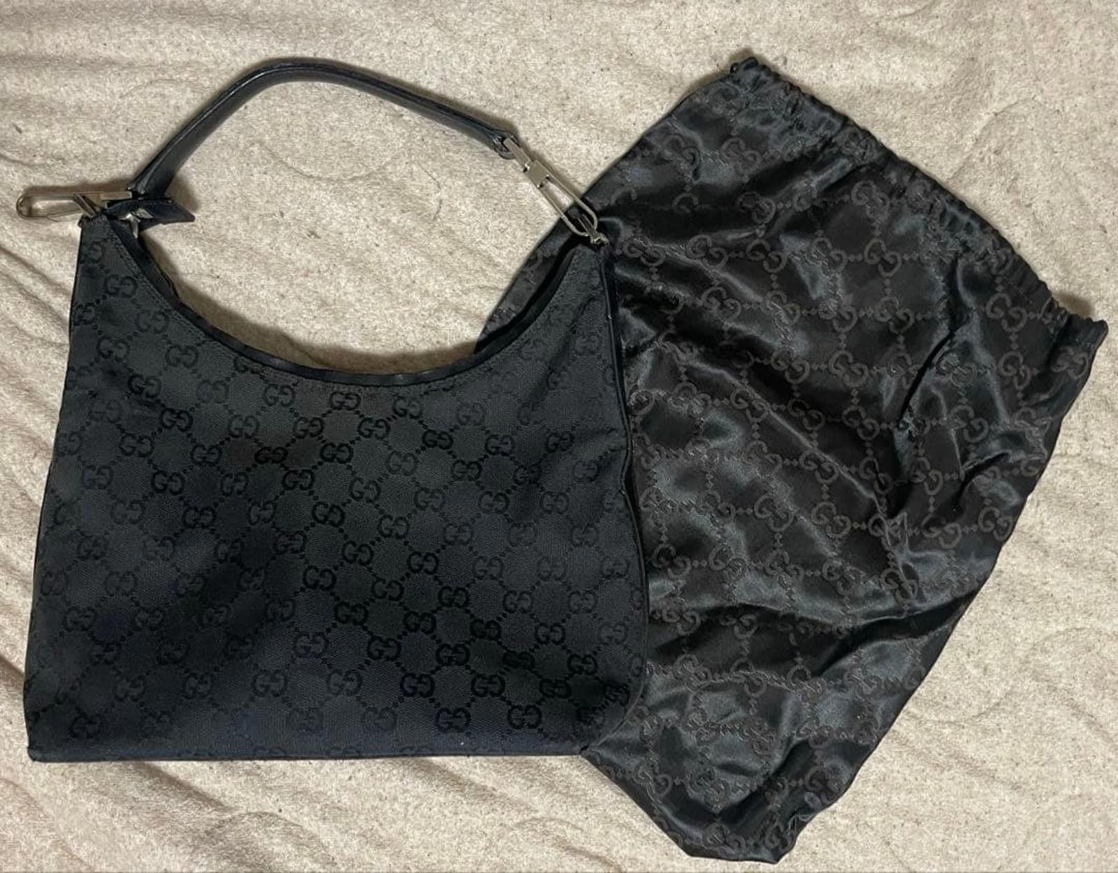 Gucci Gucci - Black Monogram Canvas Shoulder Bag Size ONE SIZE - 6 Thumbnail