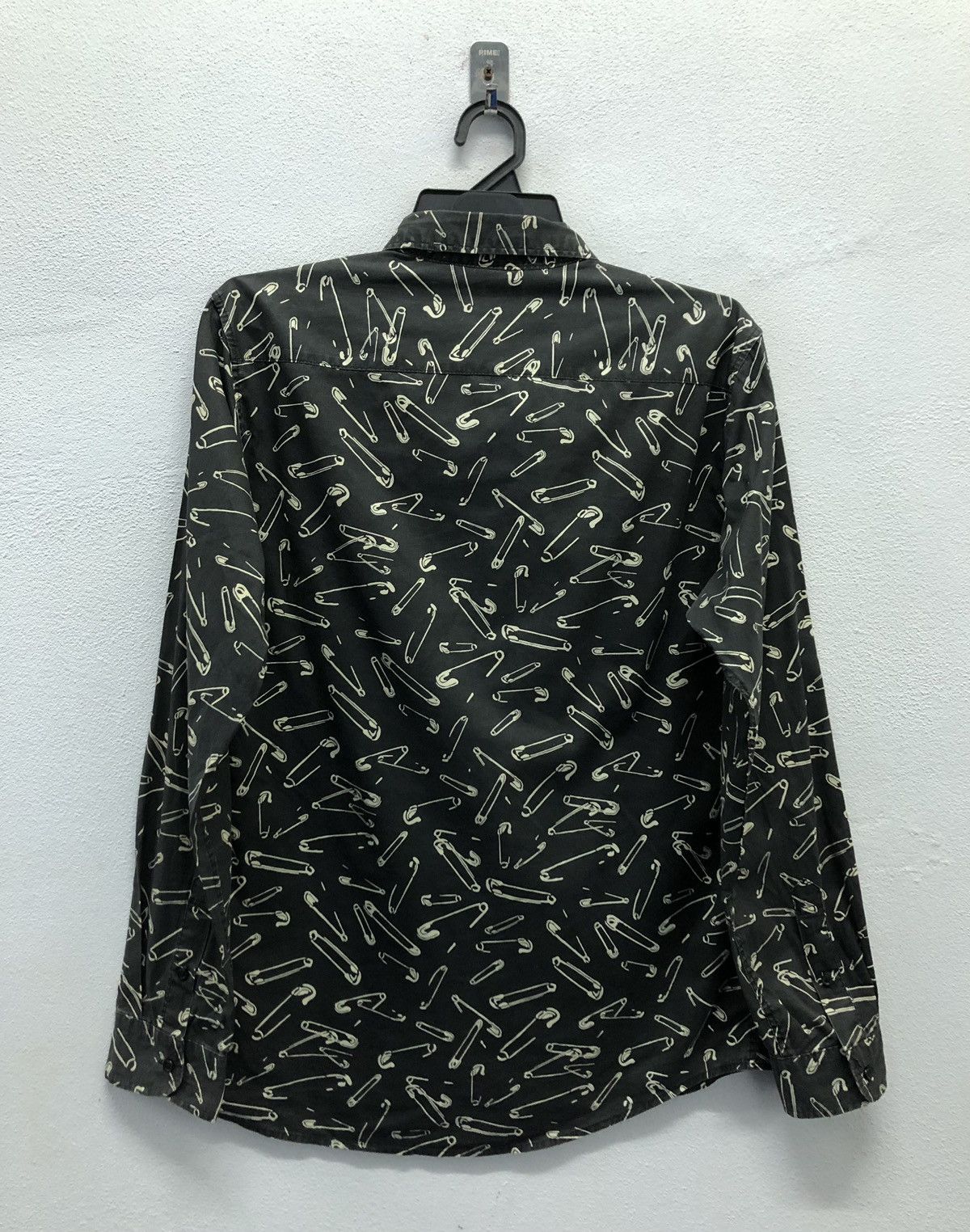 GU Vintage GU Safety Pin Print Long Sleeve Shirt Button Up Size US L / EU 52-54 / 3 - 2 Thumbnail