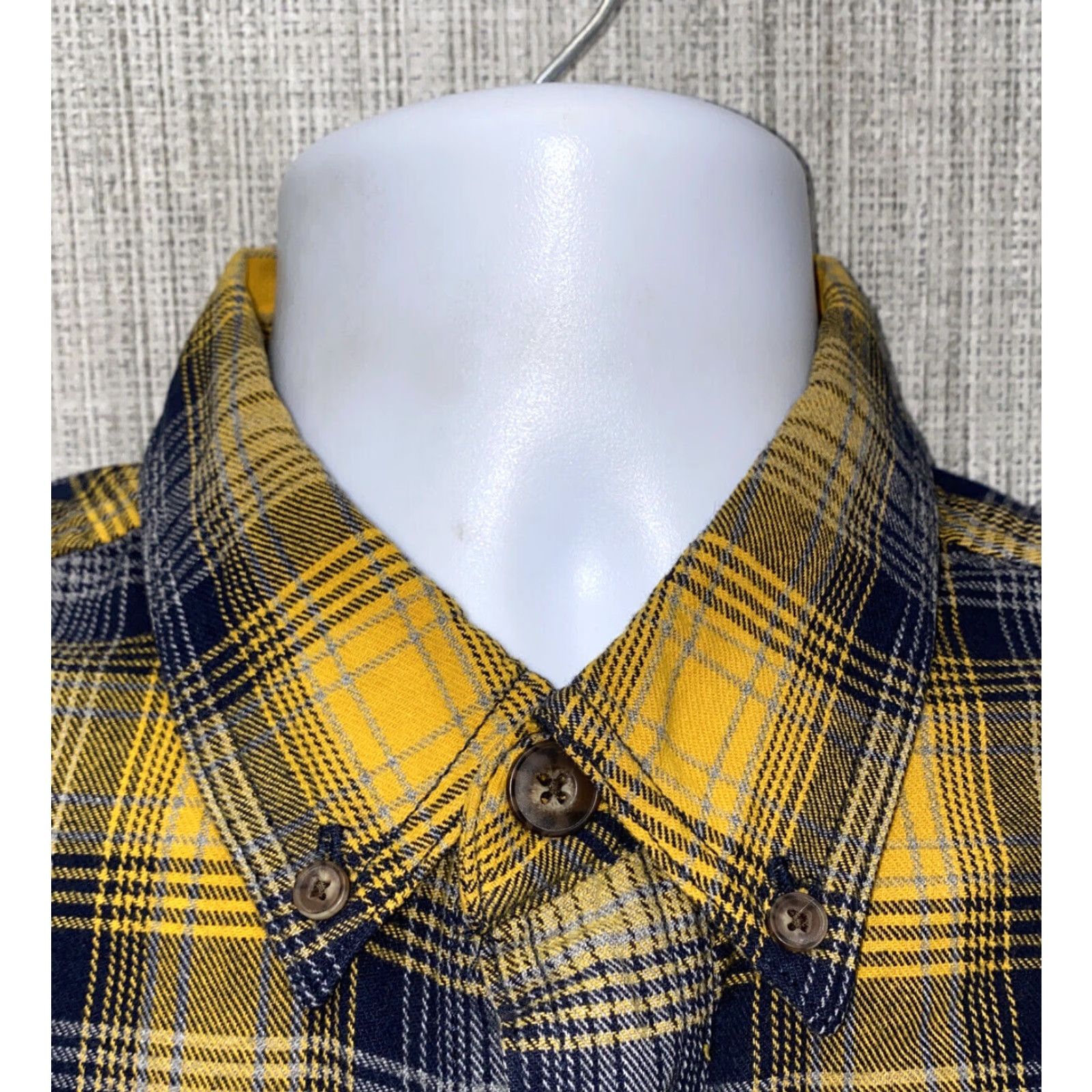 Duluth Trading Company Duluth Trading Co Mens Plaid Shirt Long Sleeve Cotton Flannel Button-Up Size M Yellow/Blue Mens Shirt Size US M / EU 48-50 / 2 - 3 Thumbnail
