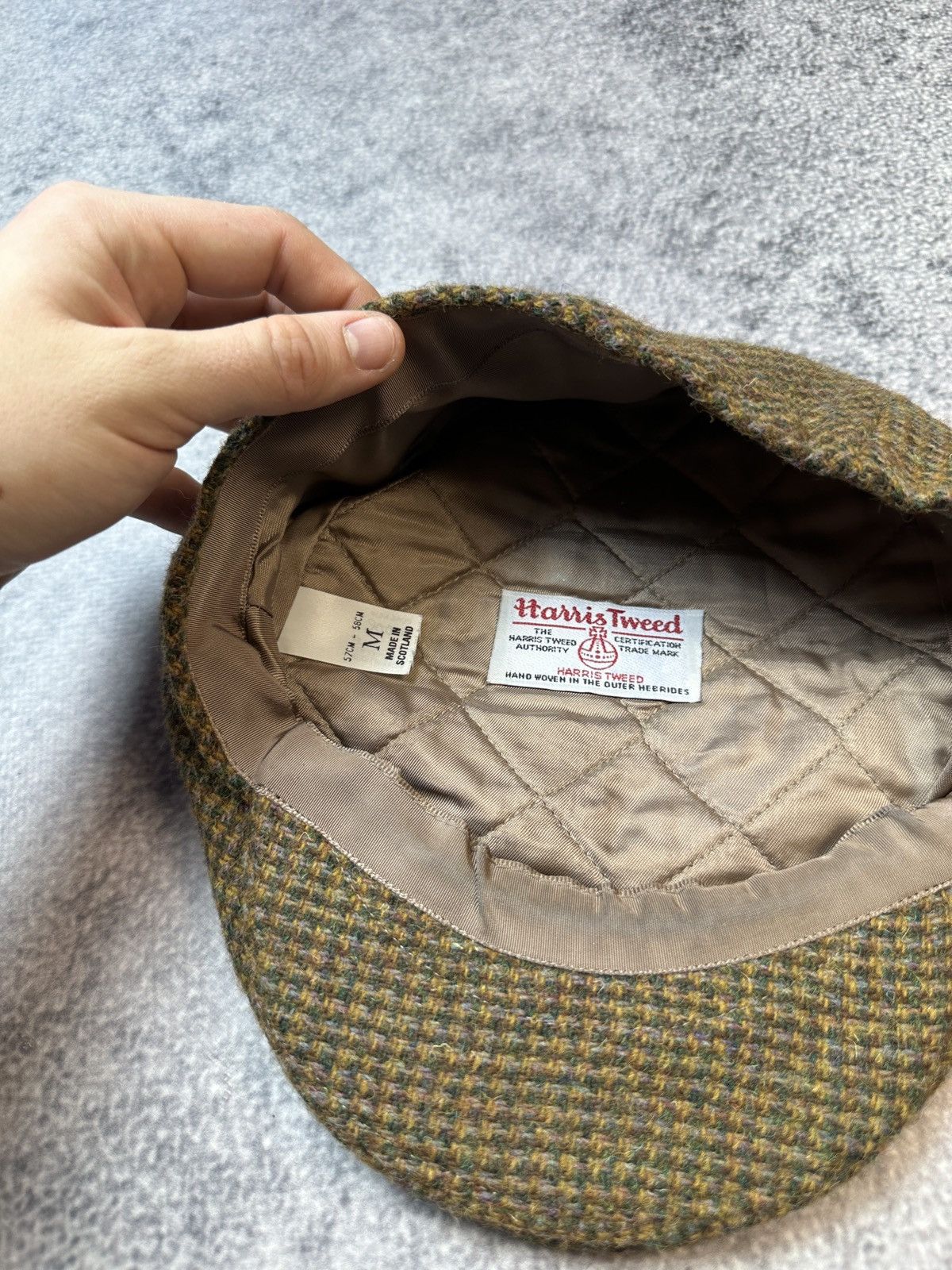 Harris Tweed × Vintage Vintage Harris Tweed Flat Cap Hat Wool UK Style Streetwear Size ONE SIZE - 2 Thumbnail