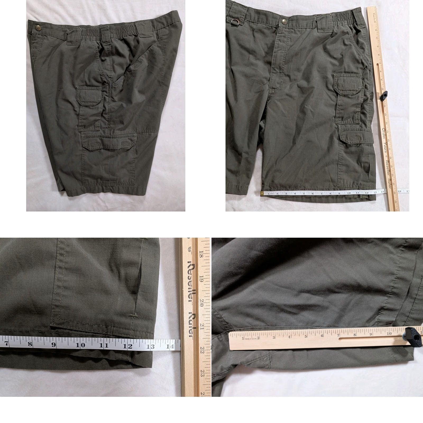 Vintage 5.11 Tactical 511 Shorts Mens Cargo Style 73308 Green 42 Utility Pockets Workwear Canvas Cotton Polyester Belt Loops Fashion Tactical Mens Short Size US 42 / EU 58 - 8 Thumbnail
