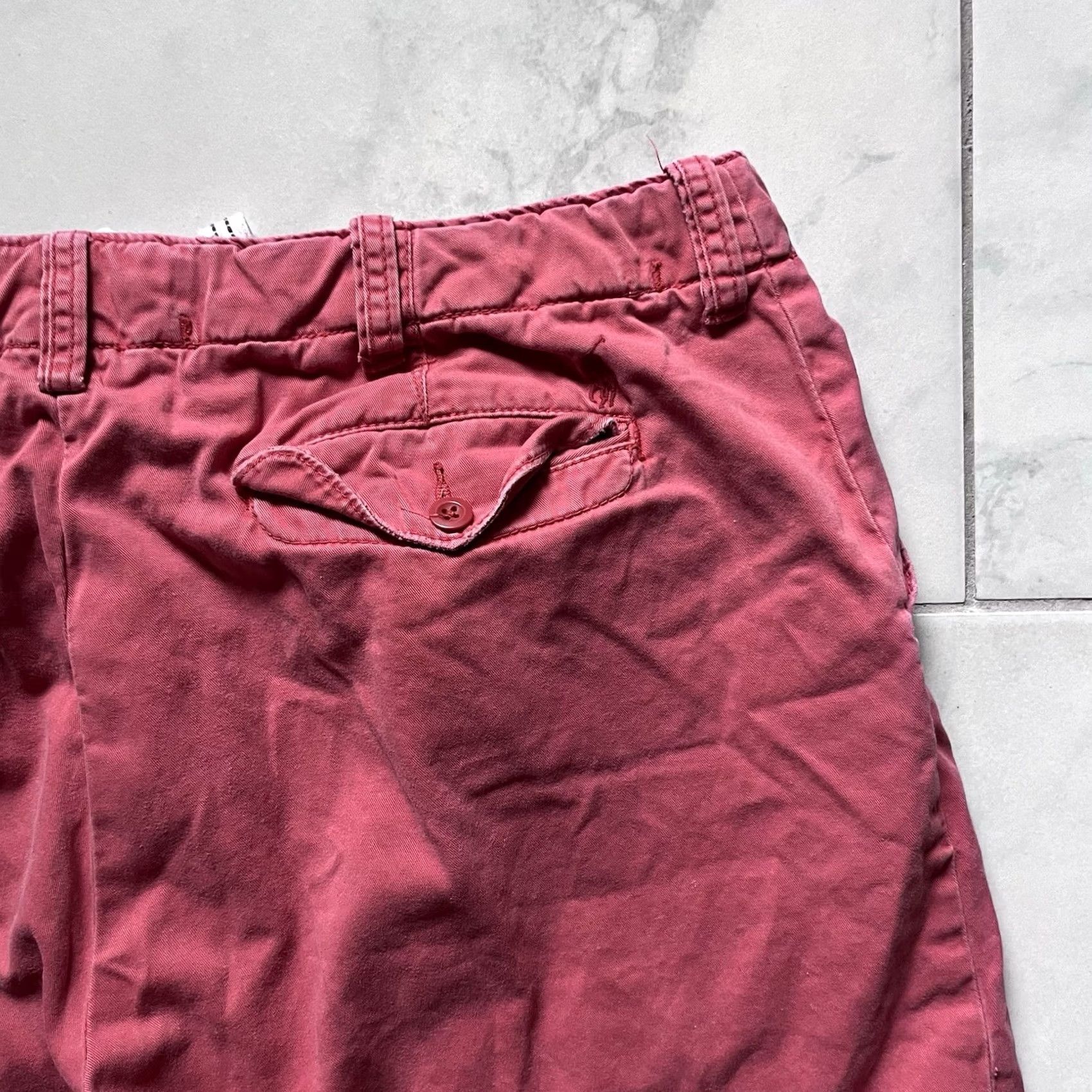 Polo Ralph Lauren VINTAGE Polo Ralph Lauren Cargo Shorts 38 Red Mens Cotton Utility Embroidered Mountain Size US M / EU 48-50 / 2 - 7 Thumbnail