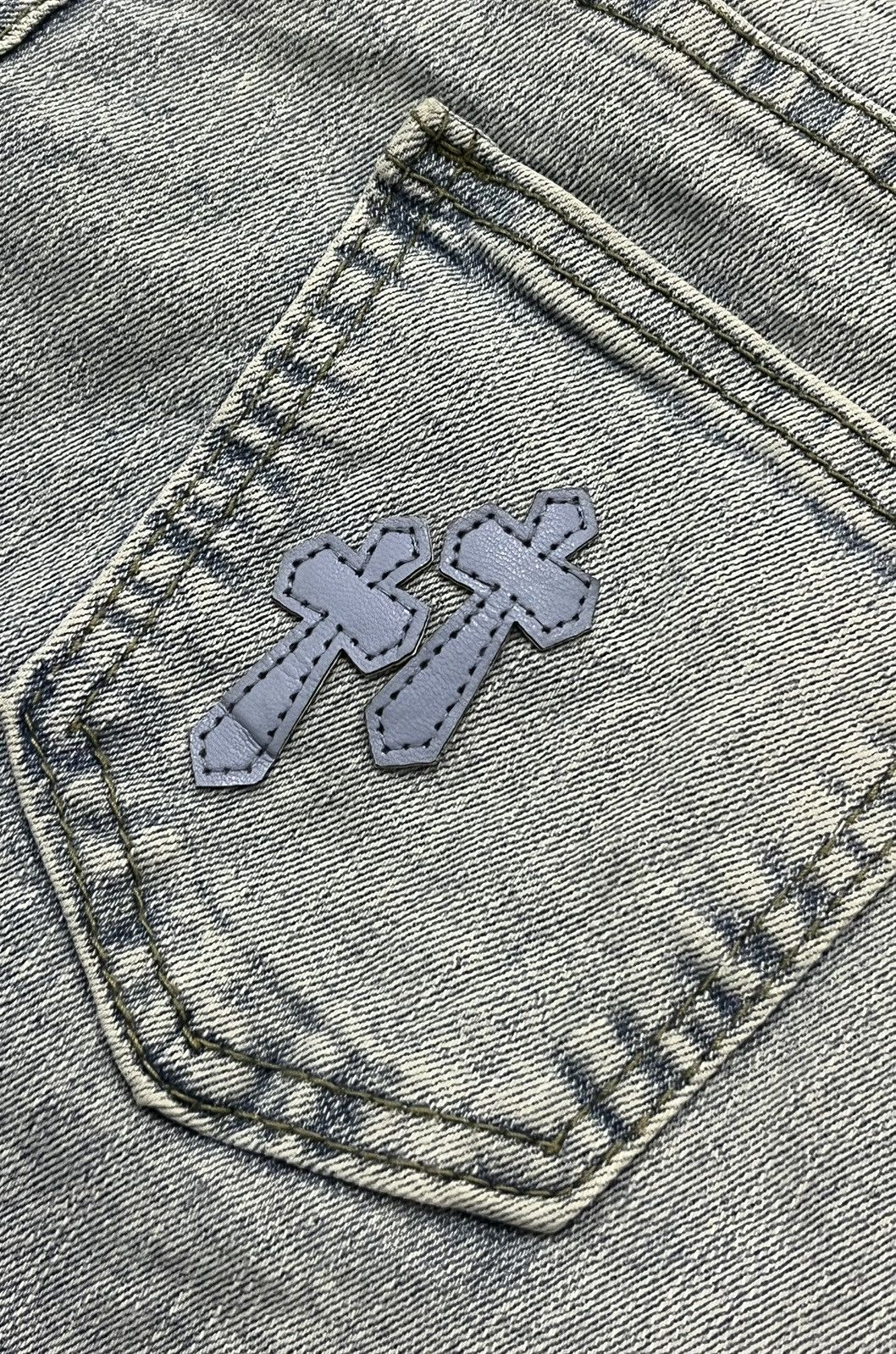 Japanese Brand Vintage Japanese GoldTrans Cross Flare Jeans Ch Goa styl Size 27" / US 4 / IT 40 - 7 Thumbnail