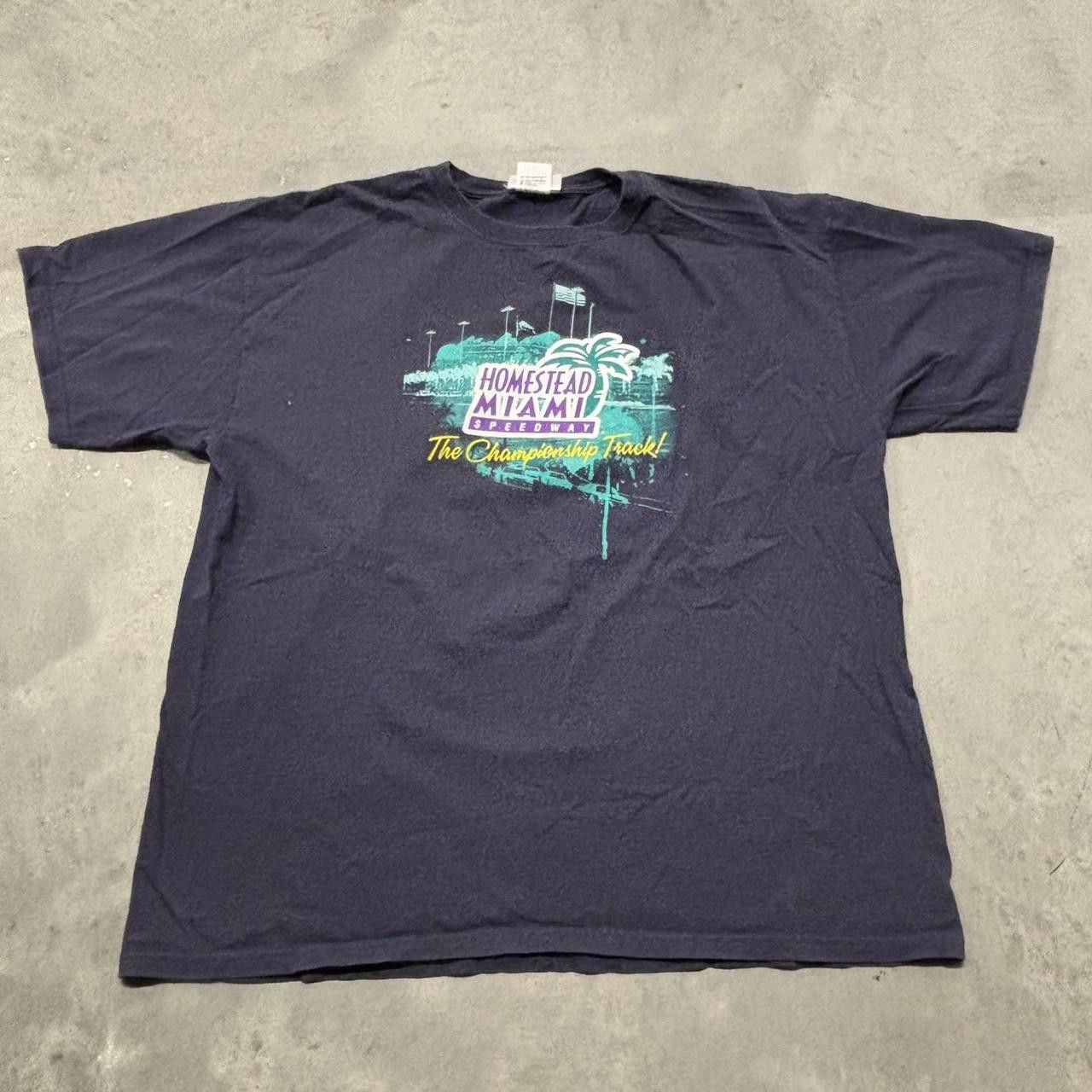 NASCAR × Vintage Crazy Vintage Y2K/2000s Navy Blue NASCAR Racing Graphic Tee! Size US XXL / EU 58 / 5 - 1 Thumbnail