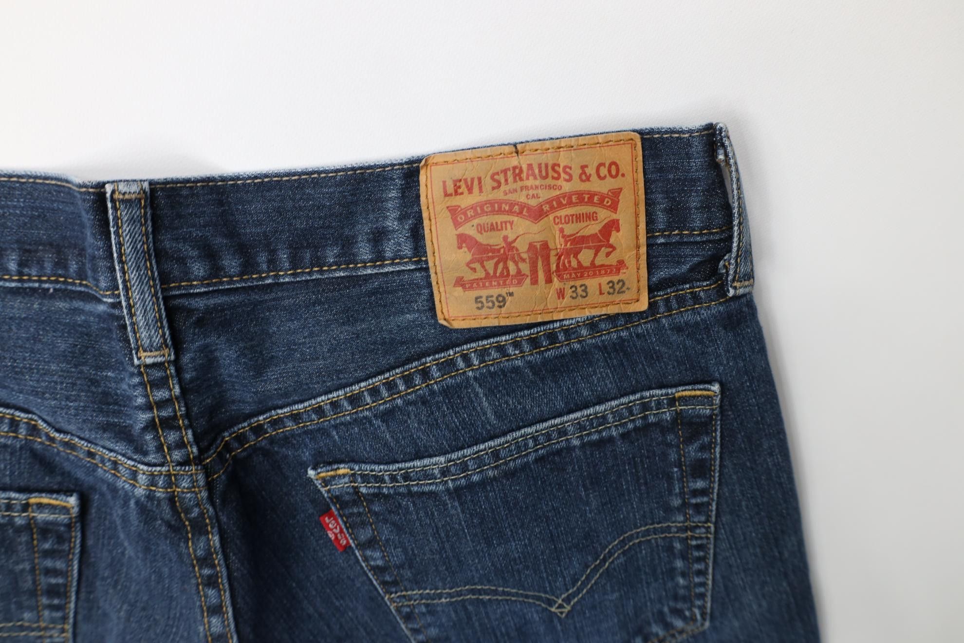 Levi's Vintage Y2K Levis 559 Relaxed Straight Wide Leg Jeans Cotton Size US 33 - 14 Thumbnail