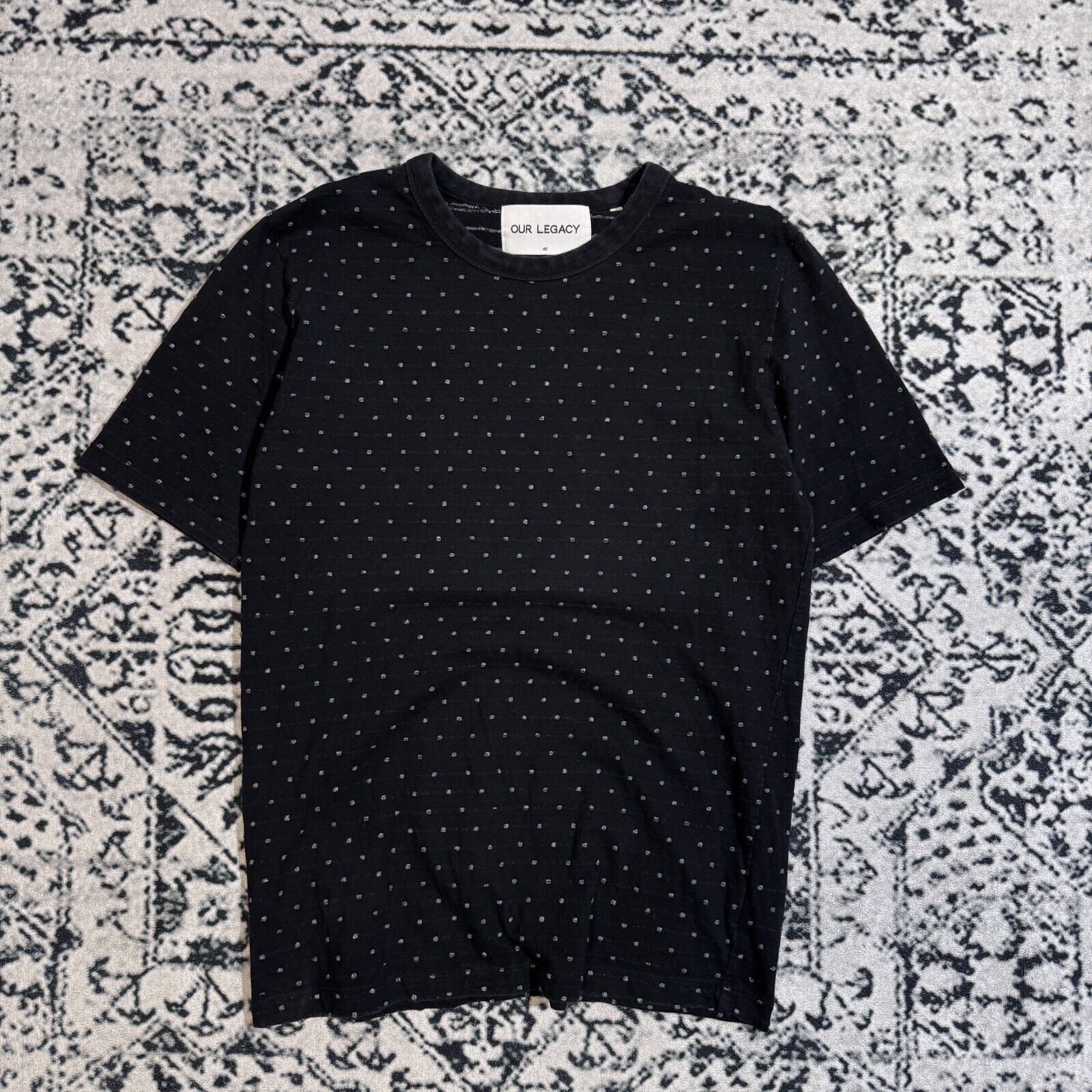 Our Legacy × Vintage Our Legacy Unisex Black Cotton T-Shirt Size S Polka Dot Size US S / EU 44-46 / 1 - 1 Thumbnail